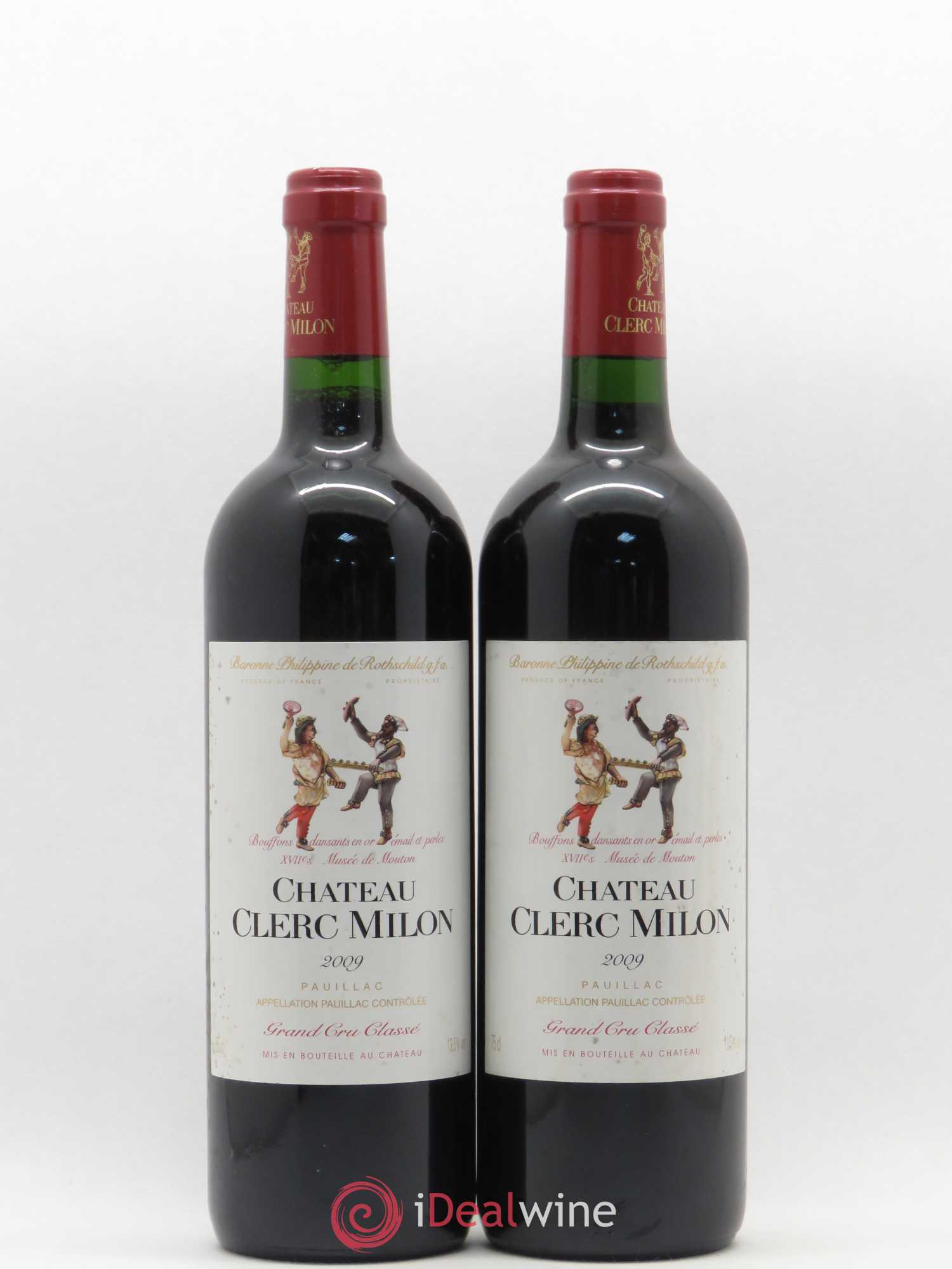 Château Clerc Milon 5ème Grand Cru Classé 2009 - Lot de 2 bouteilles - 0