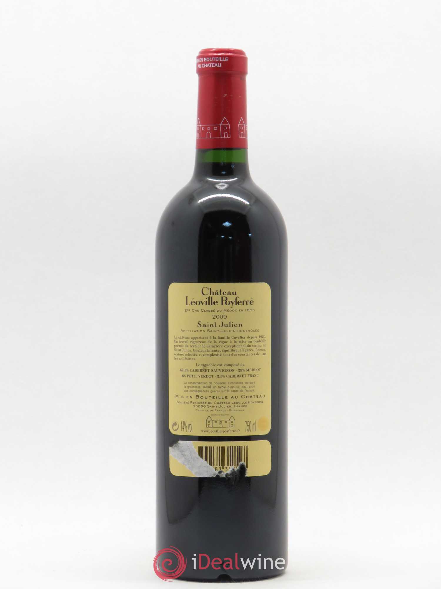 Château Léoville Poyferré 2ème Grand Cru Classé 2009 - Lot de 1 bouteille - 1