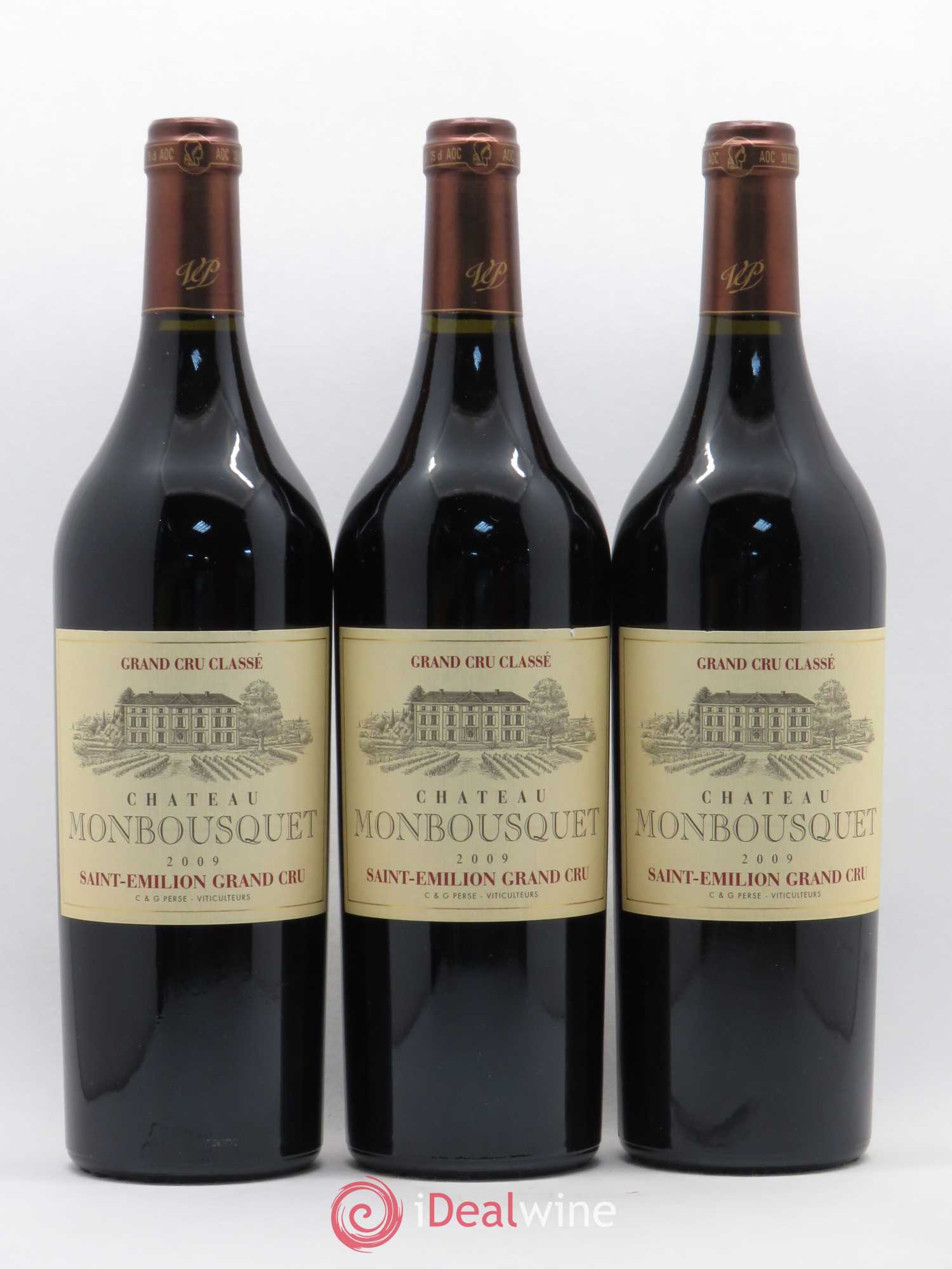 Château Monbousquet Grand Cru Classé 2009 - Lot de 3 bouteilles - 0
