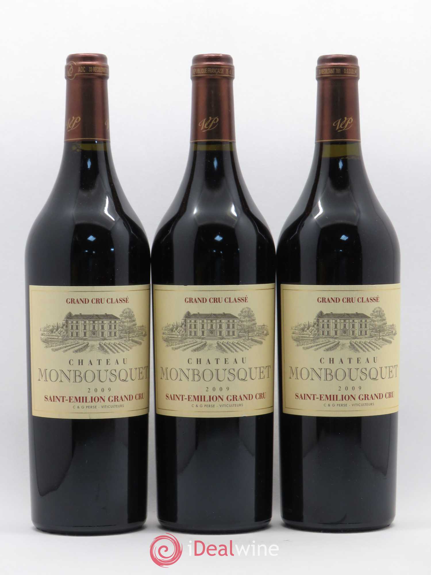 Château Monbousquet Grand Cru Classé 2009 - Lot de 3 bouteilles - 0