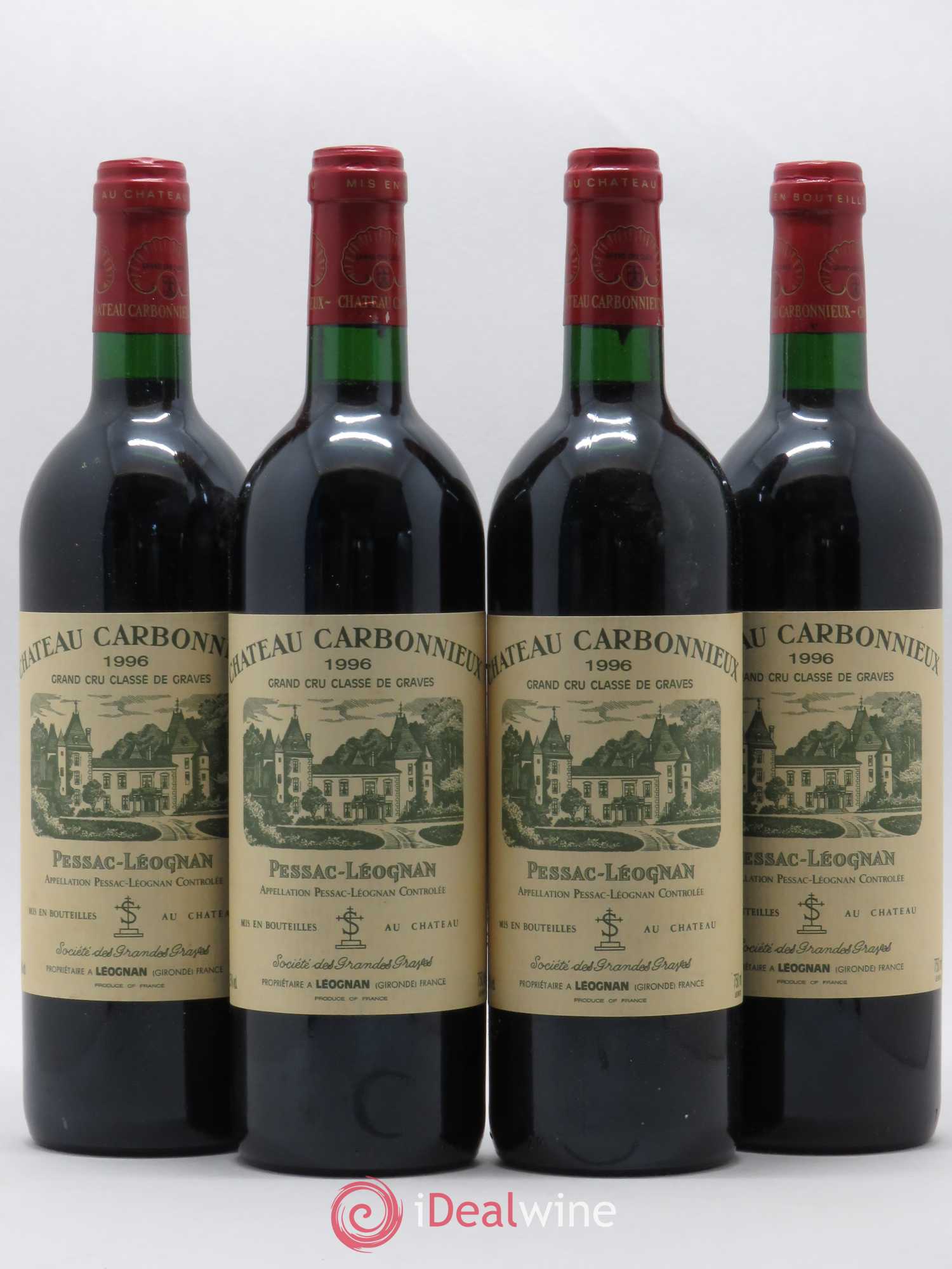 Château Carbonnieux Cru Classé de Graves 1996 - Lot de 4 bouteilles - 0