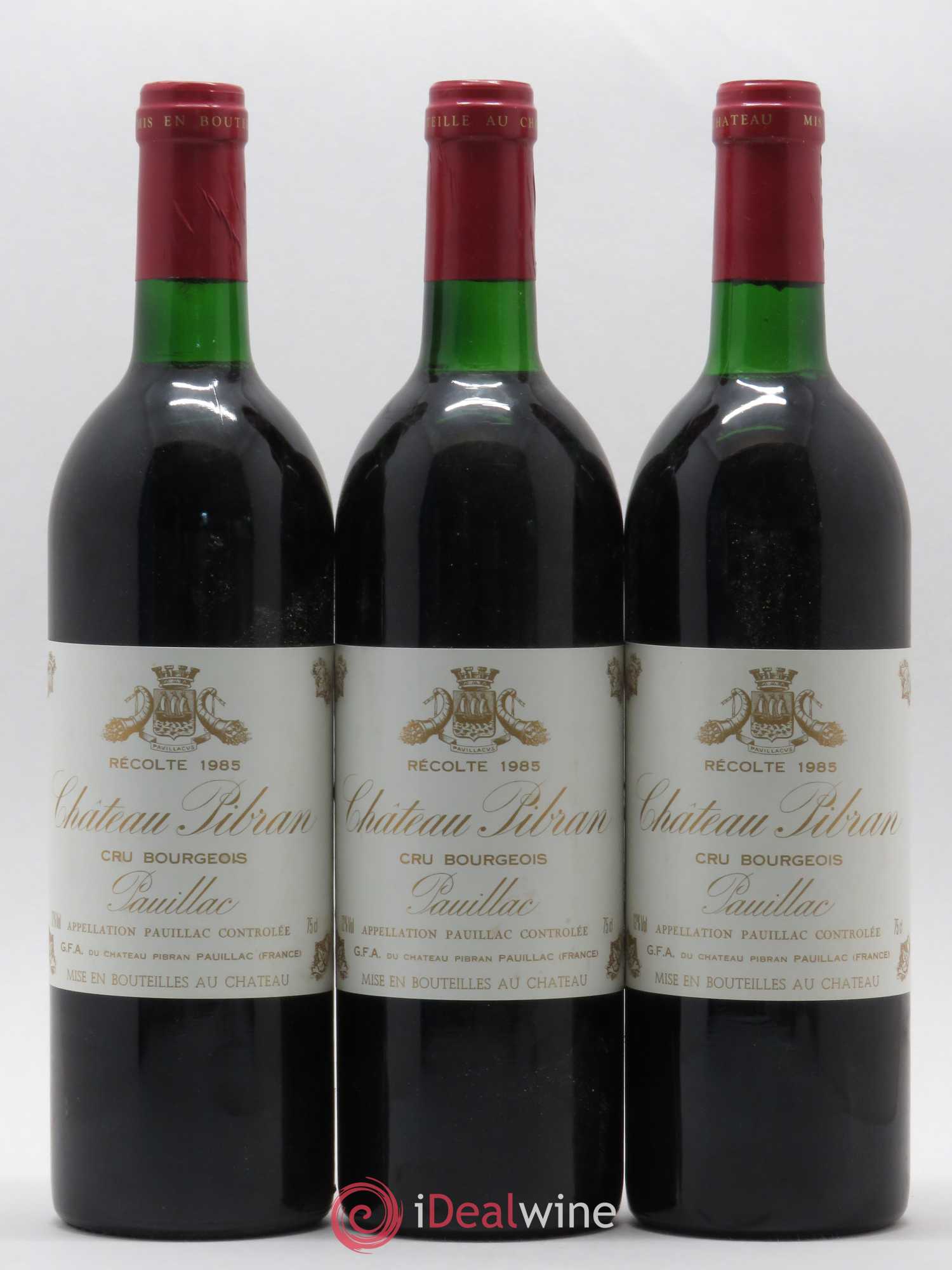 Château Pibran 1985 - Lot de 3 bouteilles - 0