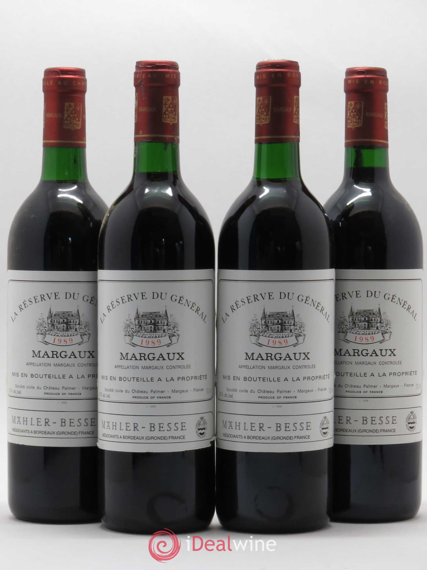 Bordeaux Margaux Réserve du Général 1989 - Posten von 4 Flaschen - 0