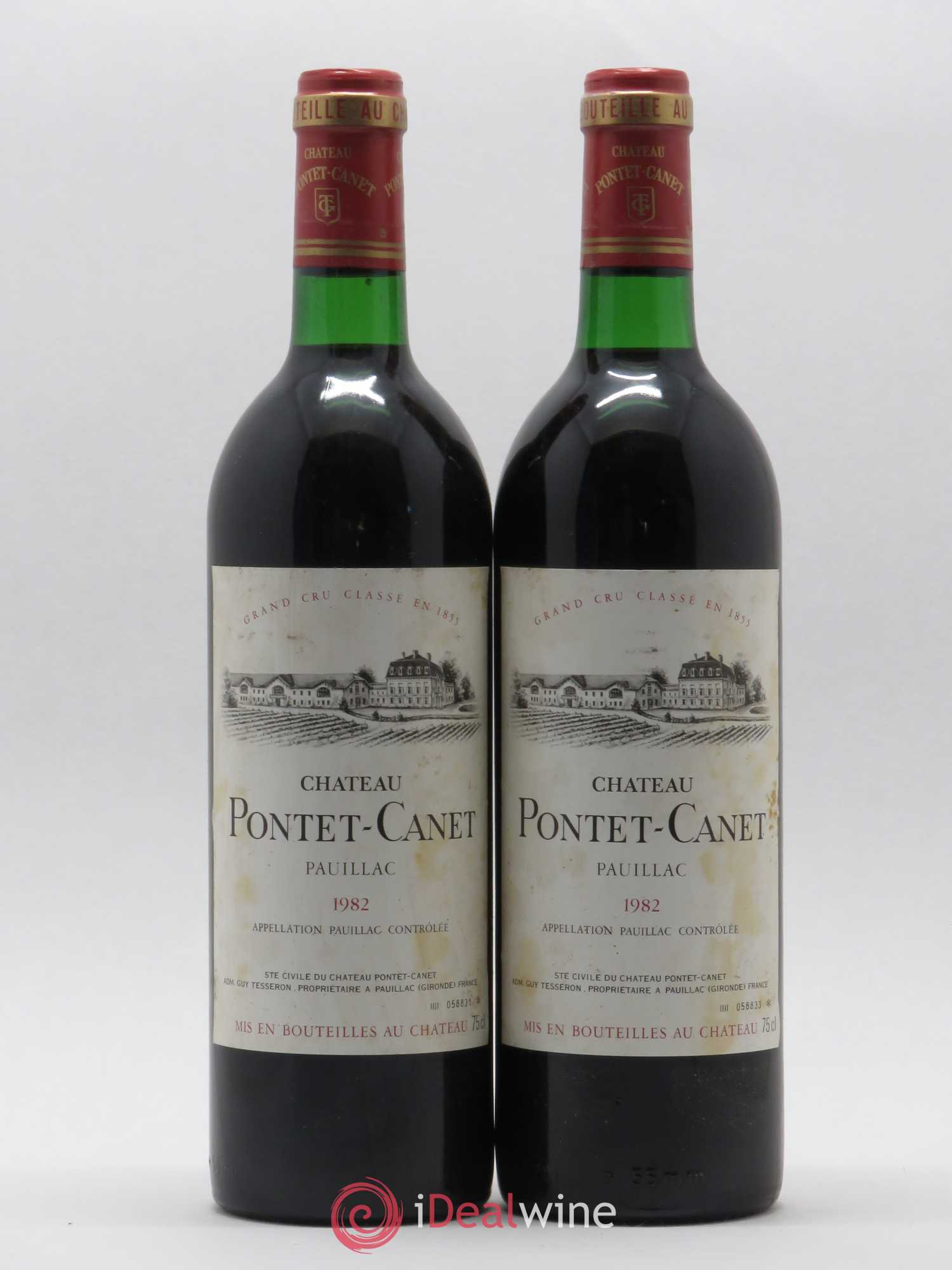 Château Pontet Canet 5ème Grand Cru Classé 1982 - Lot de 5 bouteilles - 2
