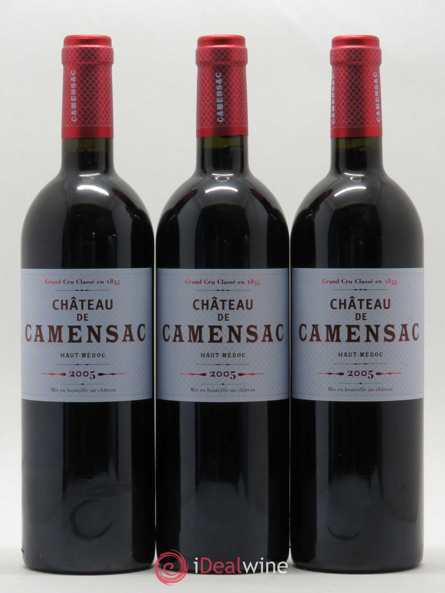 Château Camensac 5ème Grand Cru Classé 2005 - Lot de 3 bouteilles - 0