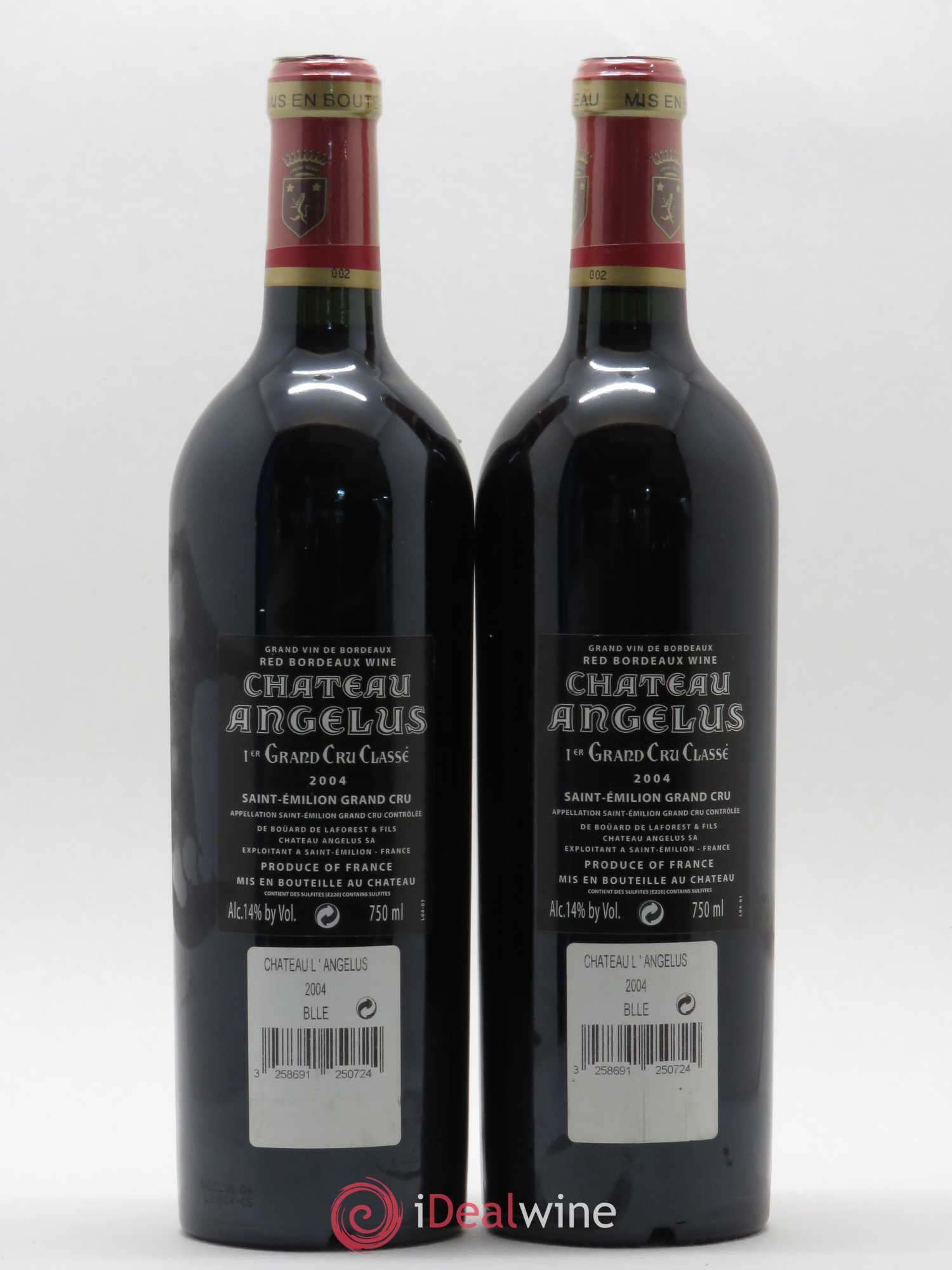 Château Angélus 1er Grand Cru Classé A 2004 - Lot de 2 bouteilles - 1