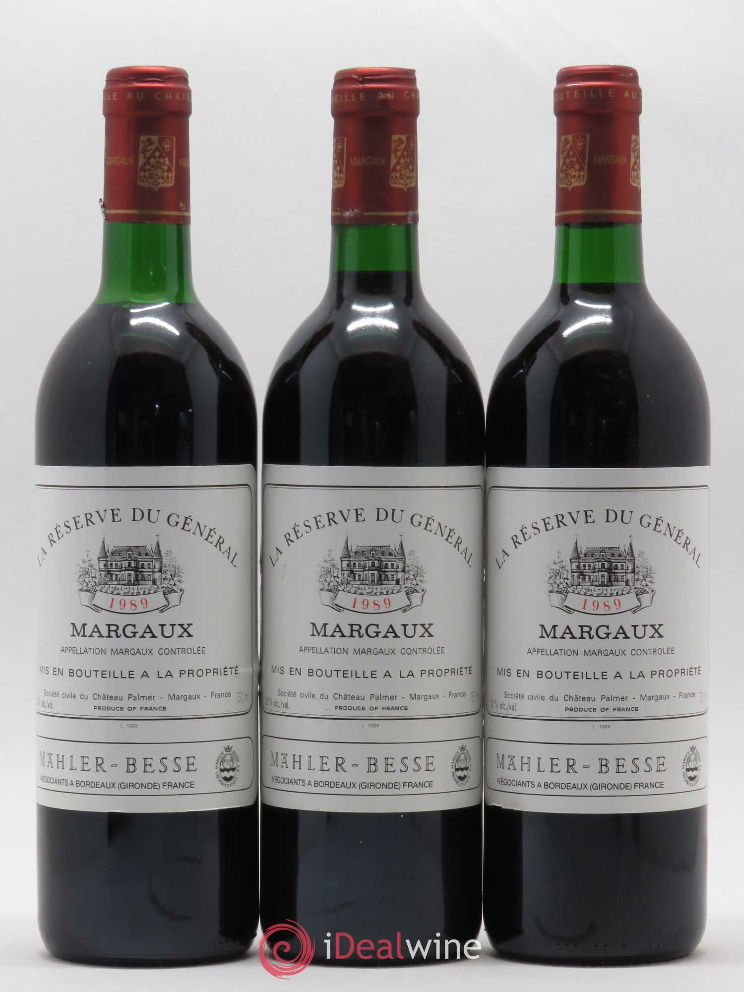 Bordeaux Réserve du Général 1989 - Lot de 5 bouteilles - 1