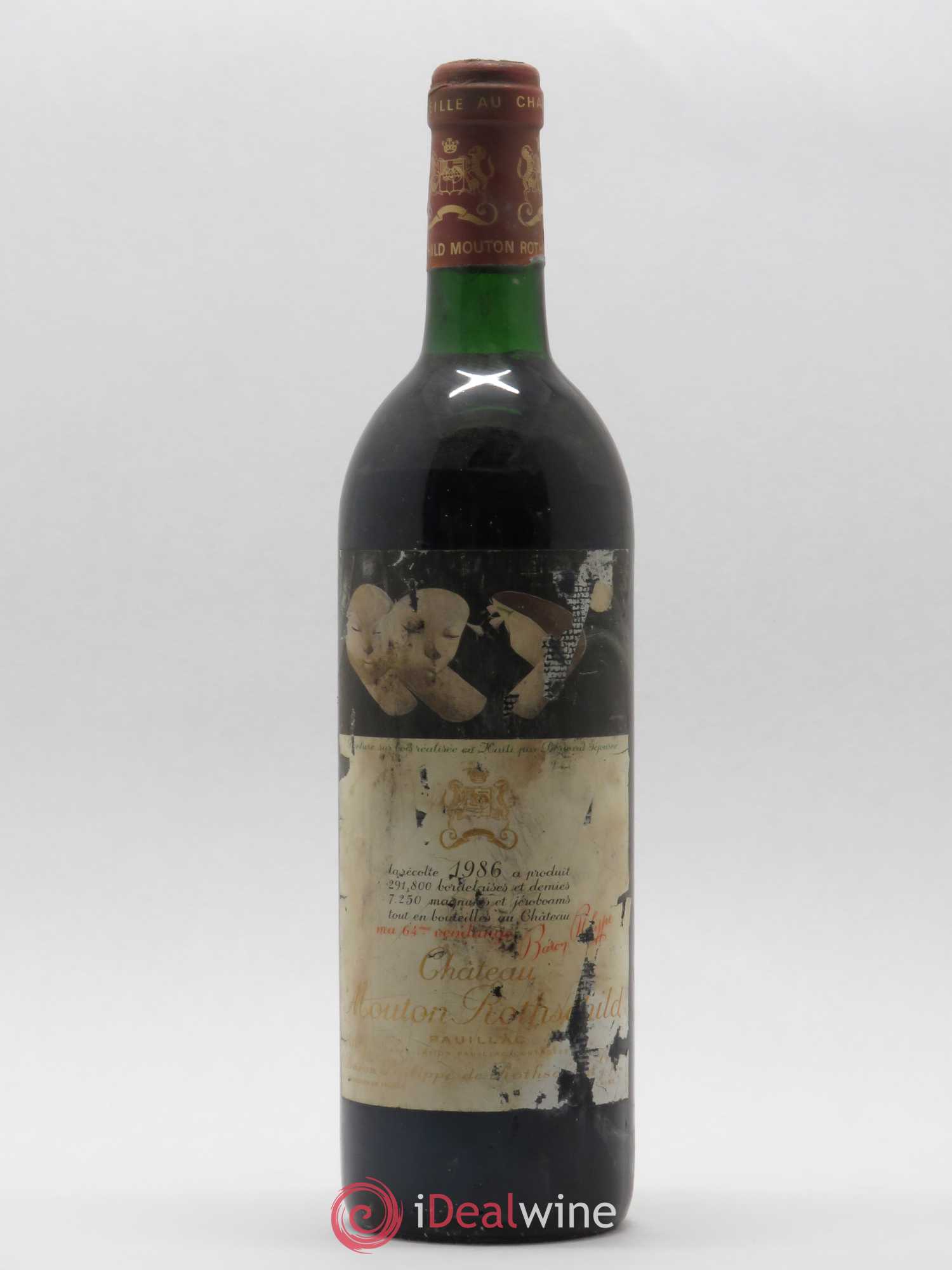 Château Mouton Rothschild 1er Grand Cru Classé 1986 - Lot de 1 bouteille - 0