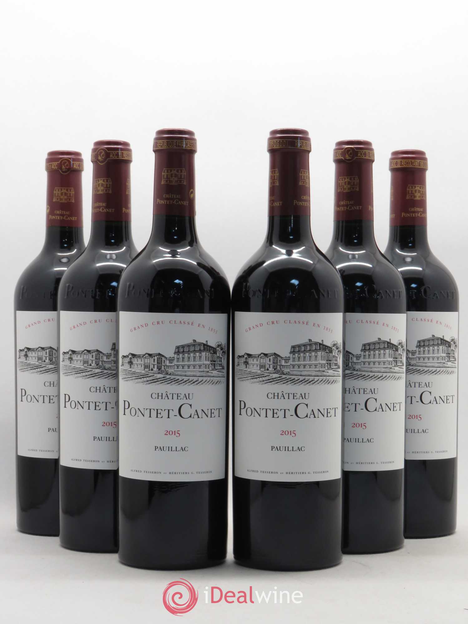 Château Pontet Canet 5ème Grand Cru Classé 2015 - Lot de 6 bouteilles - 0