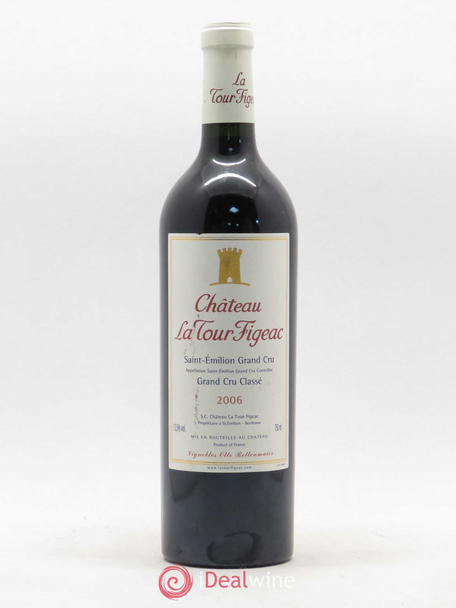 Château la Tour Figeac Grand Cru Classé 2006 - Lot de 1 bouteille - 0