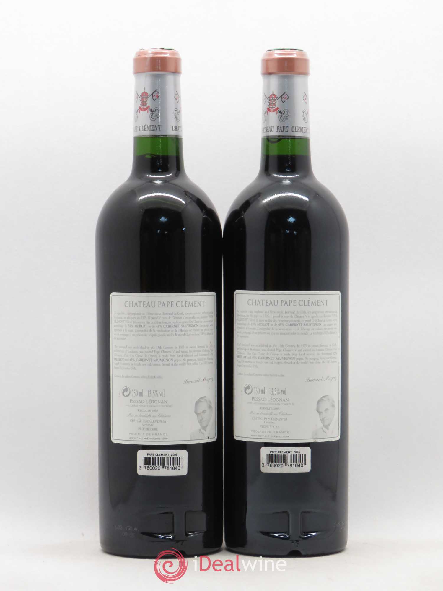 Château Pape Clément Cru Classé de Graves 2005 - Lot de 2 bouteilles - 1