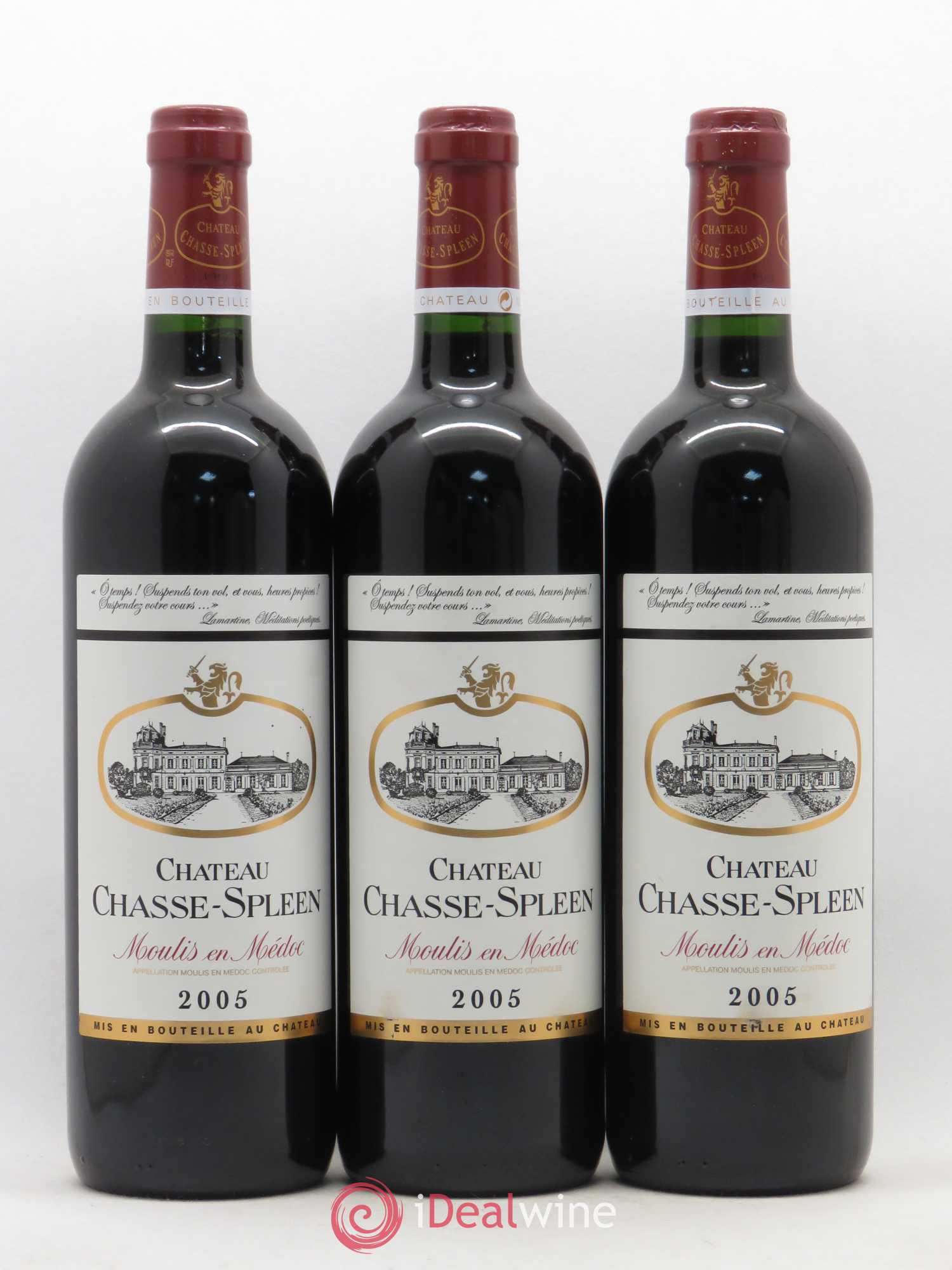 Château Chasse Spleen 2005 - Lot de 3 bouteilles - 0