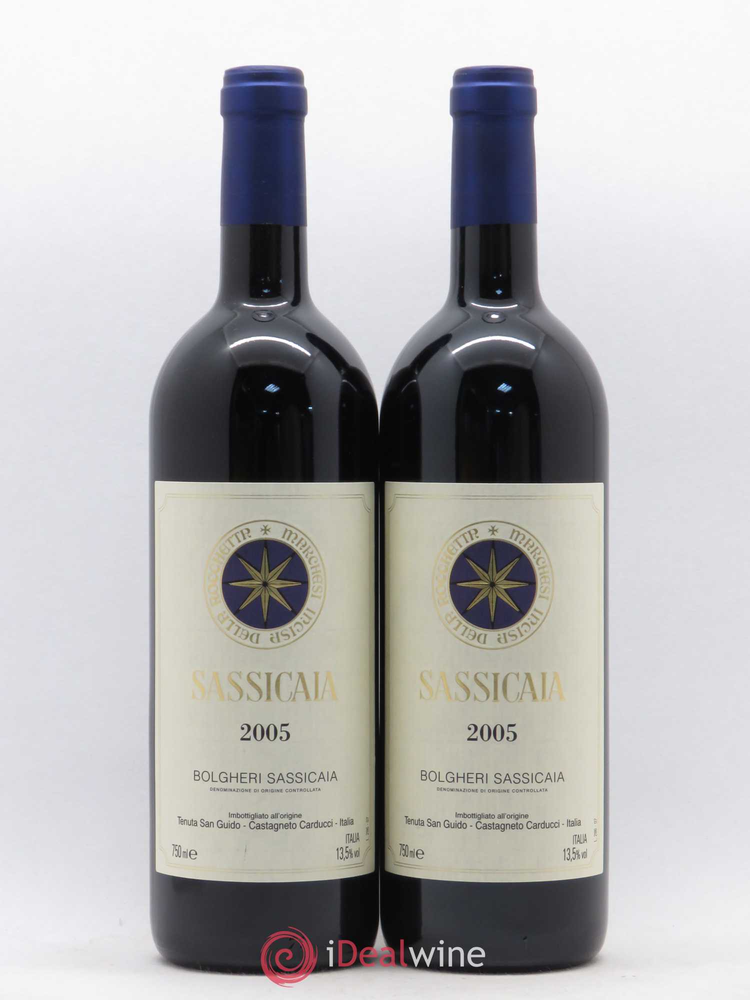 Bolgheri DOC Sassicaia Tenuta San Guido 2005 - Lot de 2 bouteilles - 0