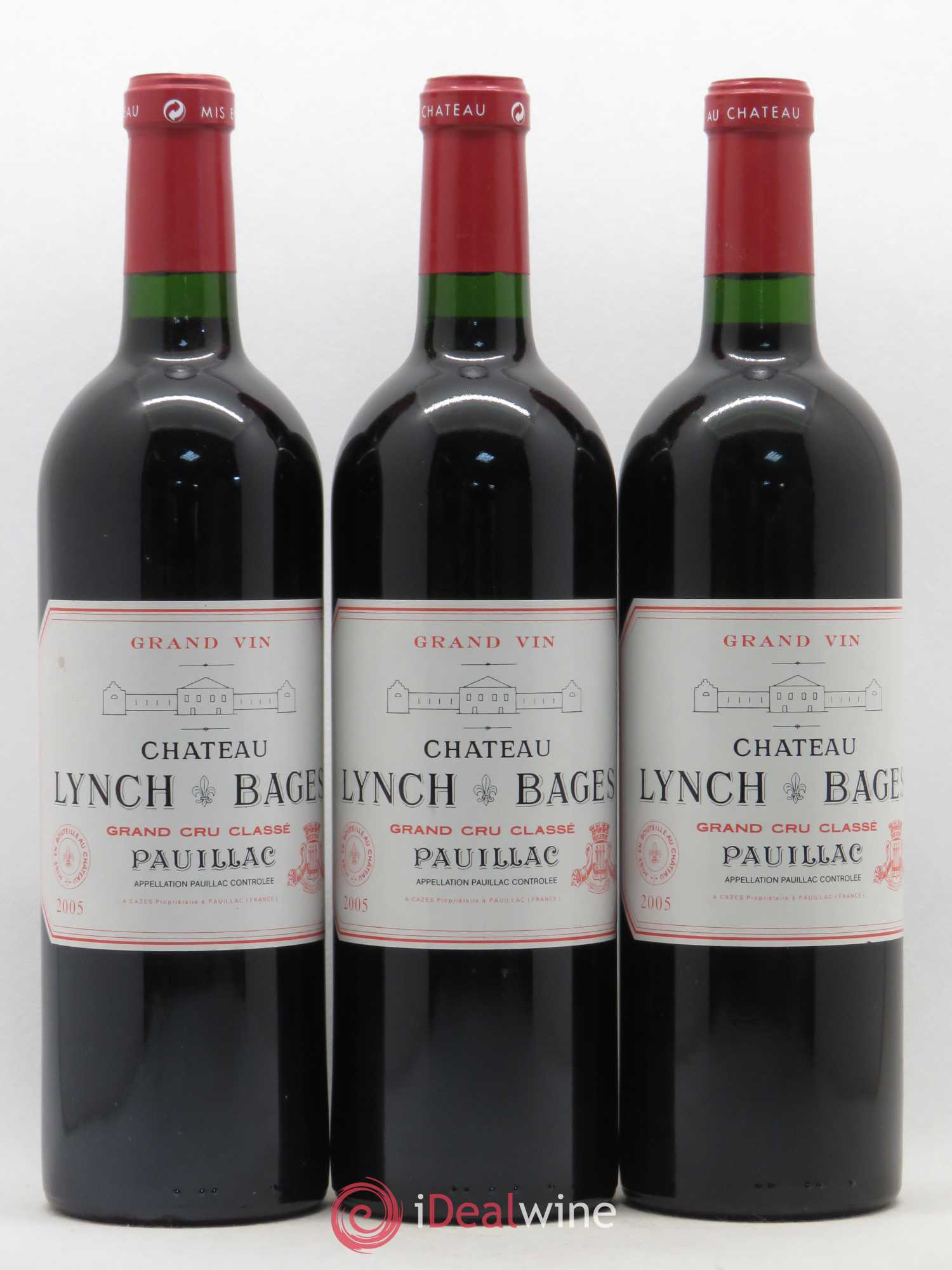 Château Lynch Bages 5ème Grand Cru Classé 2005 - Lot de 3 bouteilles - 0