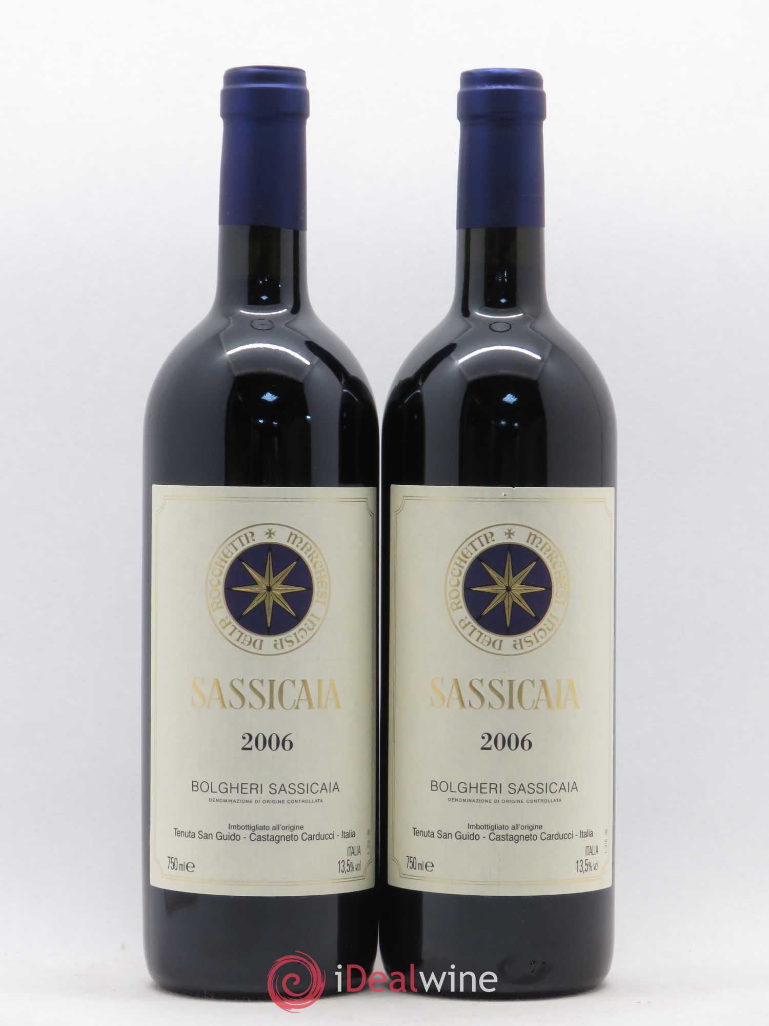 Bolgheri DOC Sassicaia Tenuta San Guido 2006 - Lot de 2 bouteilles - 0