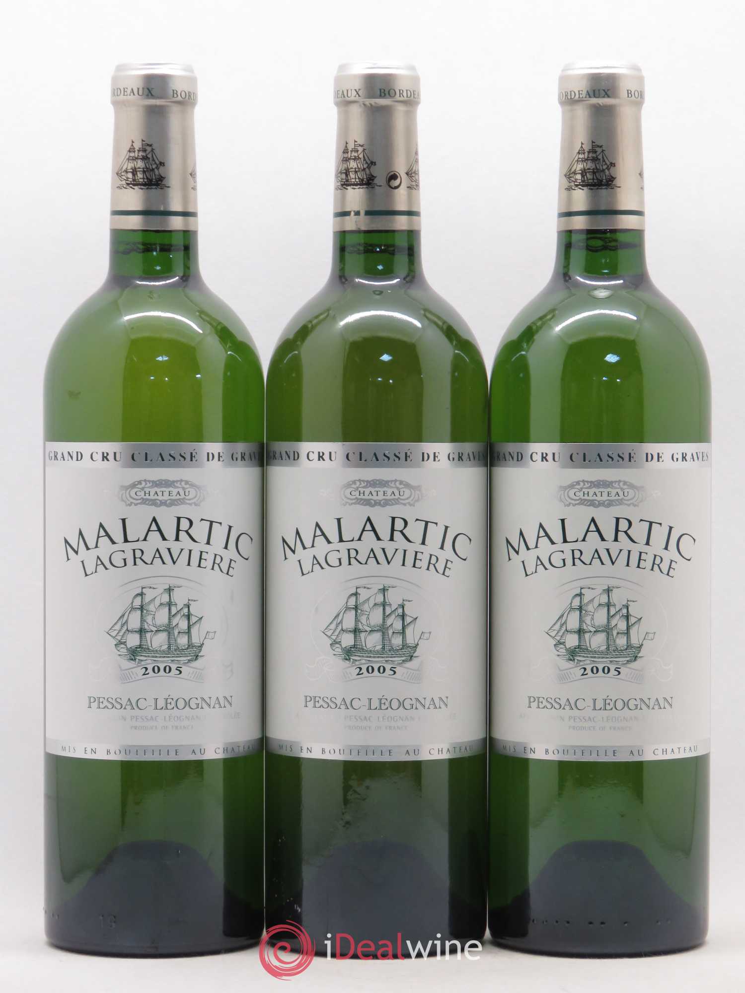 Château Malartic-Lagravière Cru Classé de Graves 2005 - Lot de 3 bouteilles - 0
