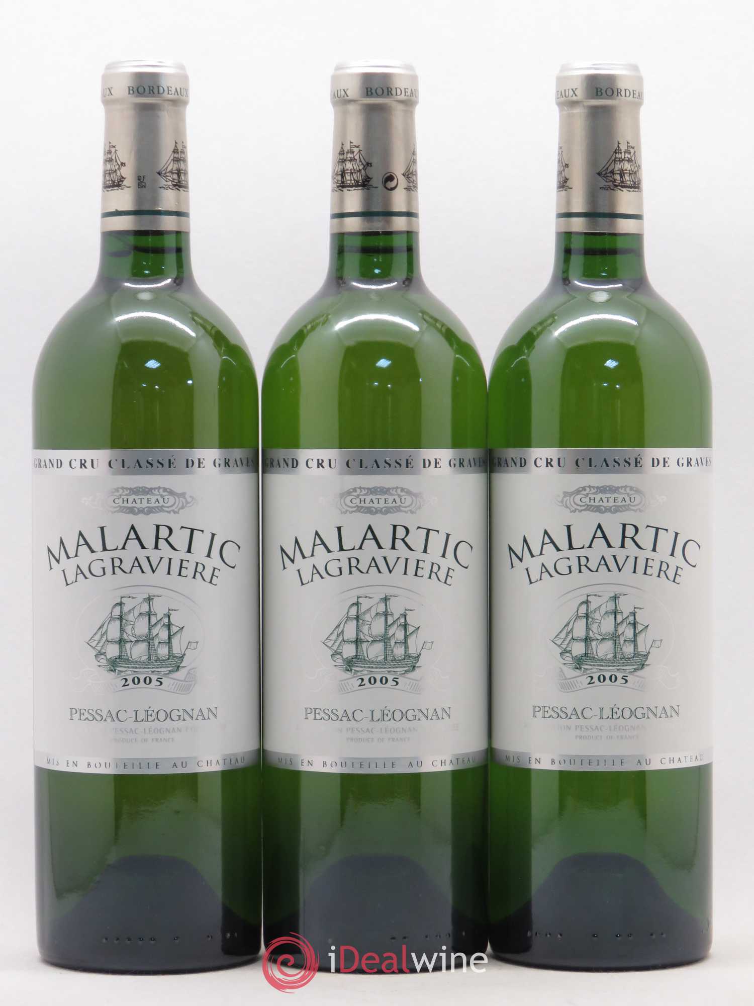 Château Malartic-Lagravière Cru Classé de Graves 2005 - Lot de 3 bouteilles - 0