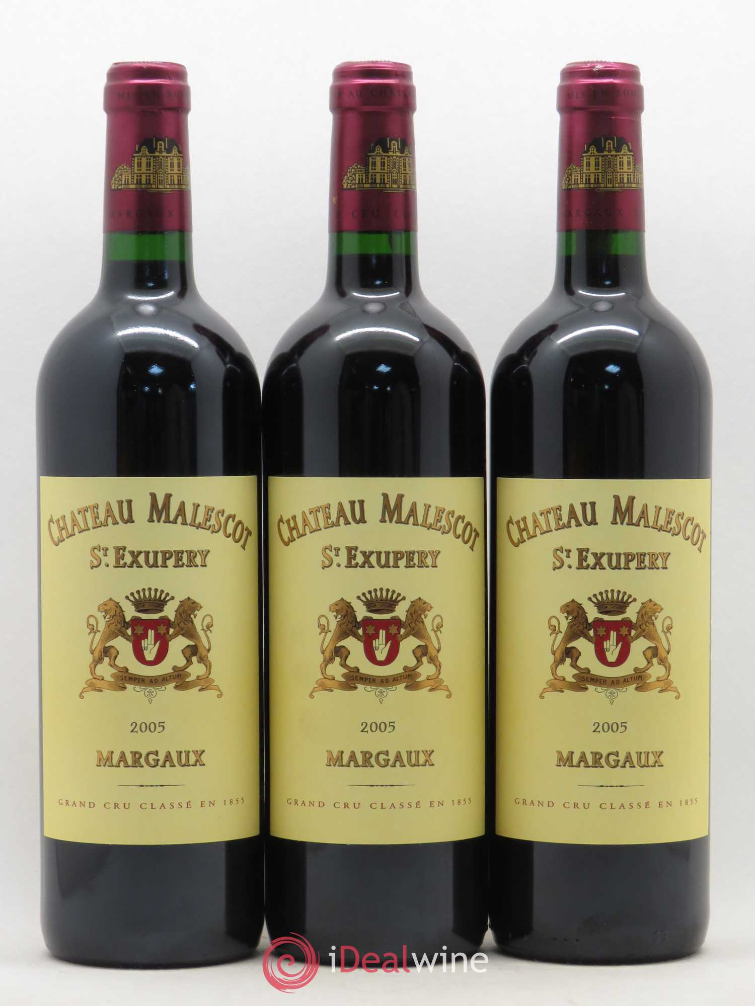 Château Malescot Saint-Exupéry 3ème Grand Cru Classé 2005 - Lot de 3 bouteilles - 0