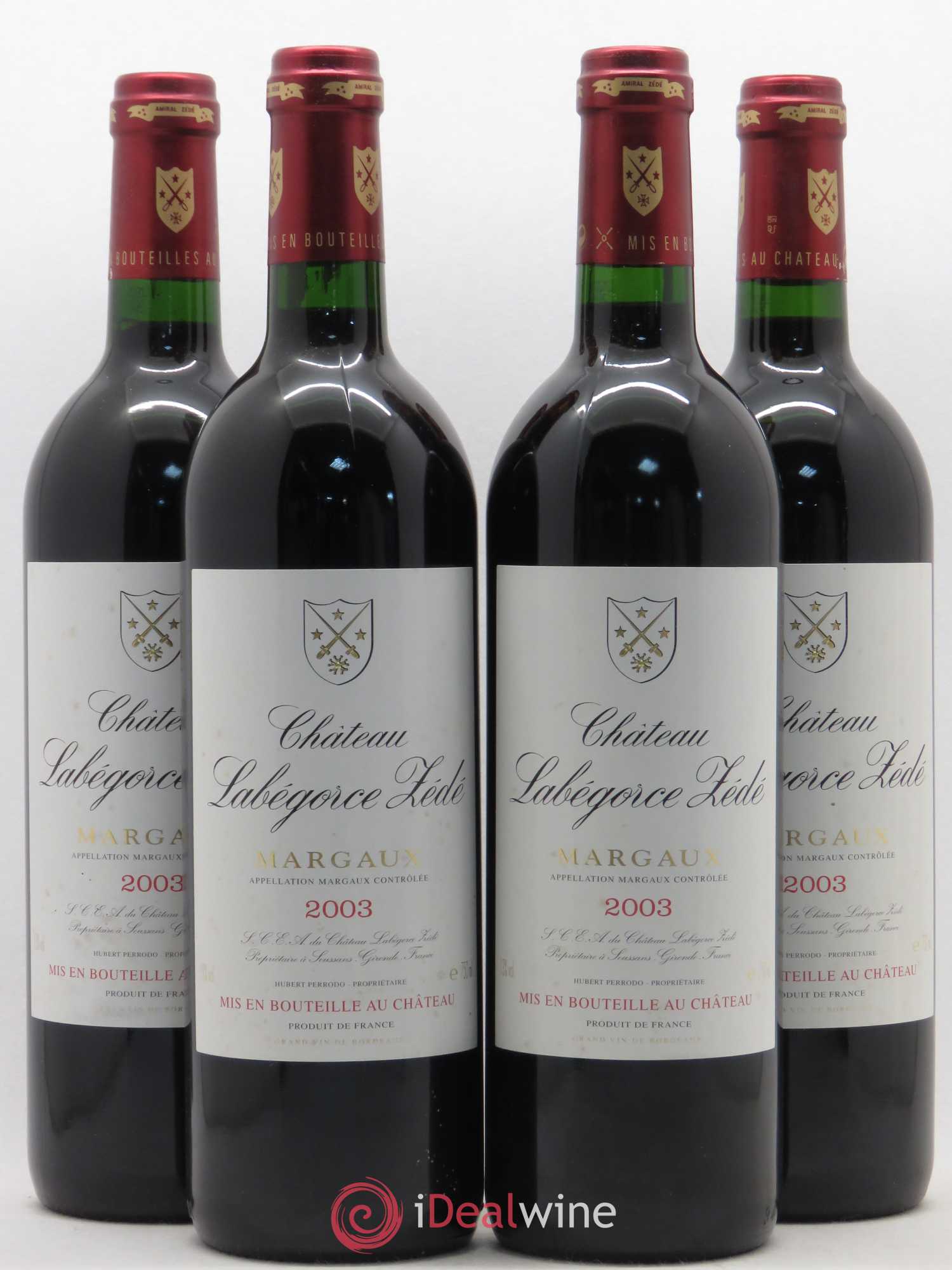 Château Labegorce Zédé Cru Bourgeois 2003 - Lot de 4 bouteilles - 0