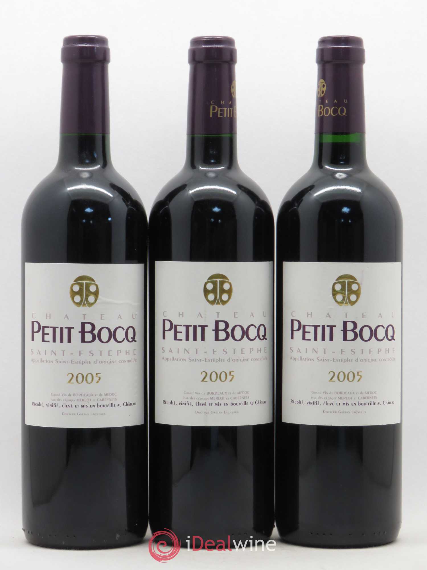 Château Petit Bocq Cru Bourgeois 2005 - Lot de 3 bouteilles - 0
