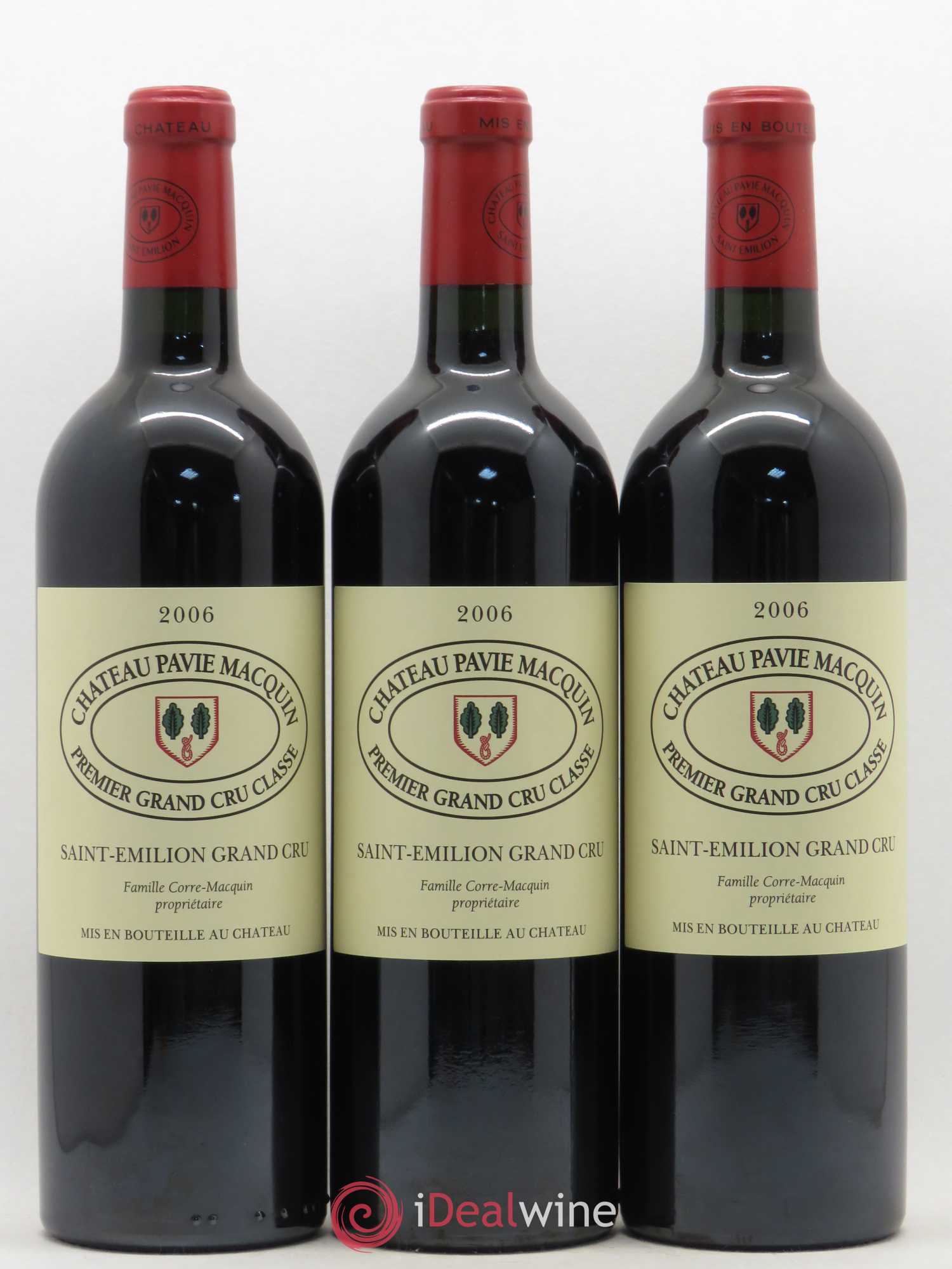 Château Pavie Macquin 1er Grand Cru Classé B 2006 - Lot de 3 bouteilles - 0