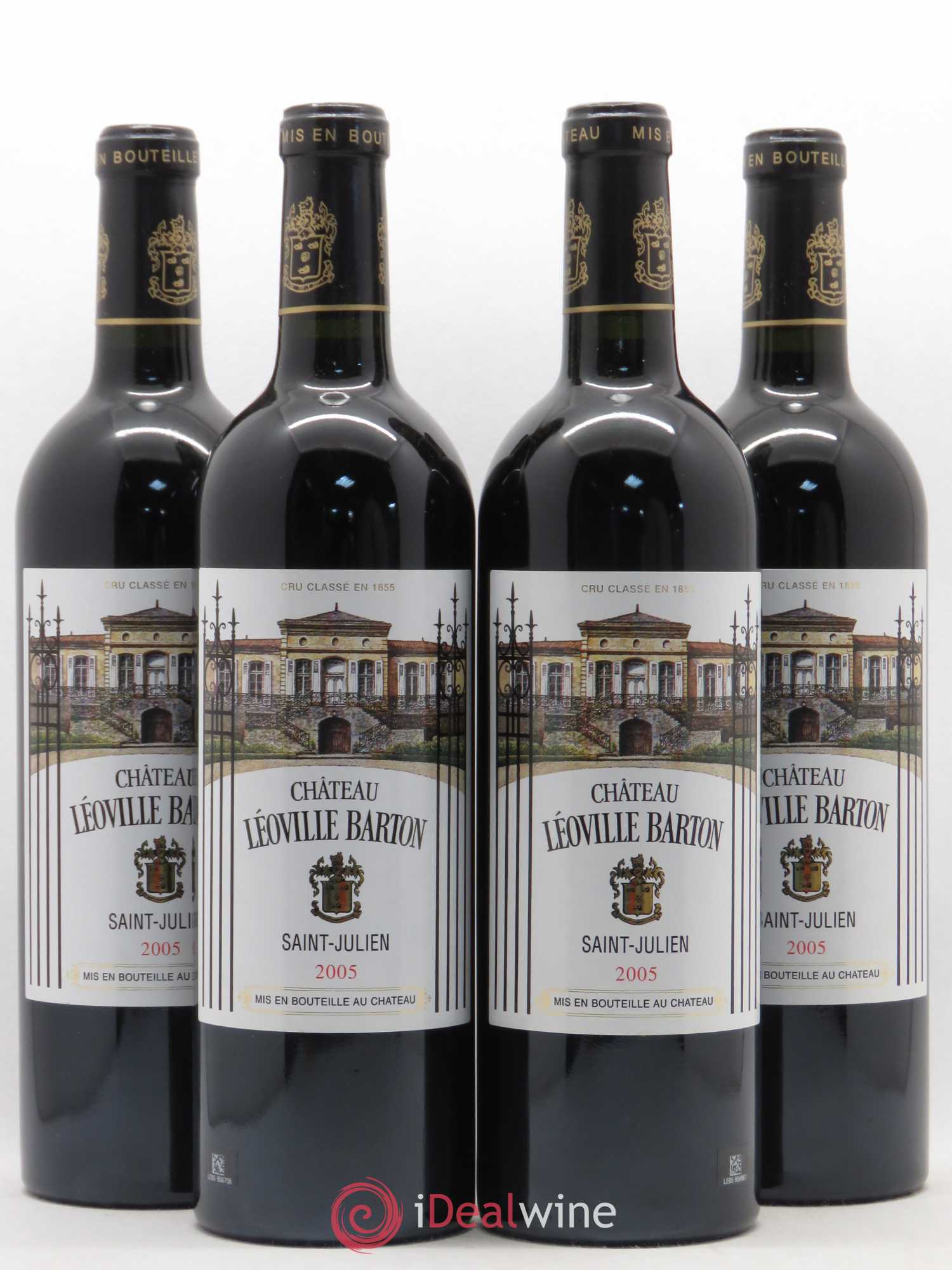Château Léoville Barton 2ème Grand Cru Classé 2005 - Lot de 4 bouteilles - 0