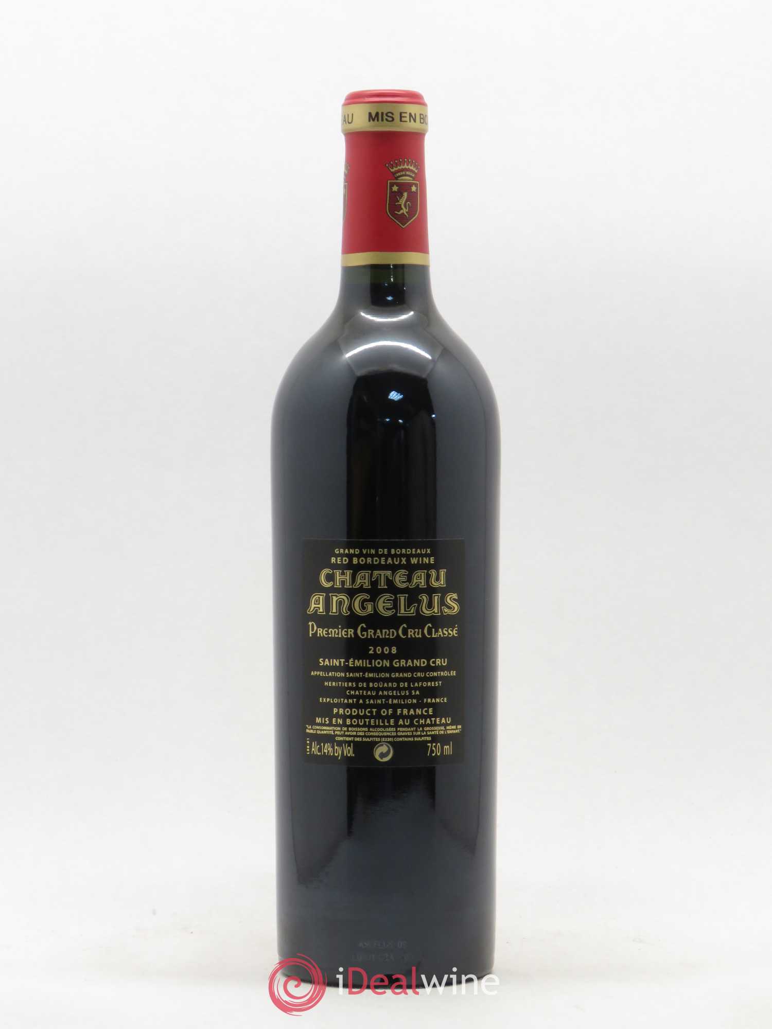 Château Angélus 1er Grand Cru Classé A 2008 - Lot de 1 bouteille - 1