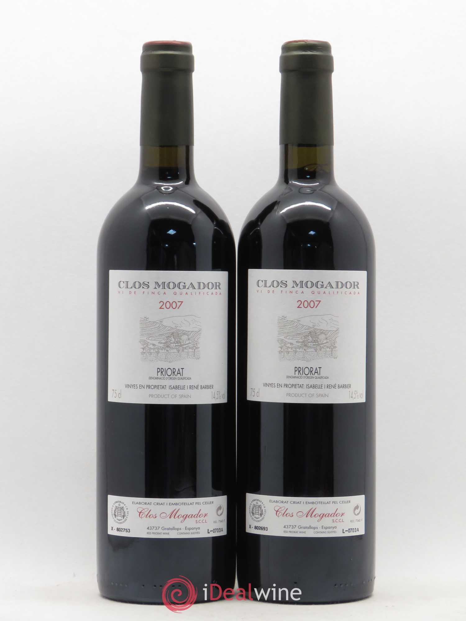 Priorat Clos Mogador DOCA René Barbier 2007 - Lot de 2 bouteilles - 0