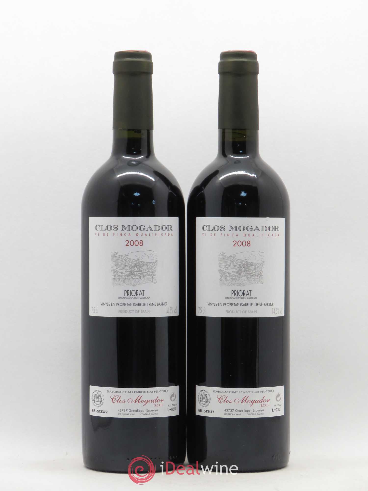Priorat Clos Mogador DOCA René Barbier 2008 - Lot de 2 bouteilles - 0