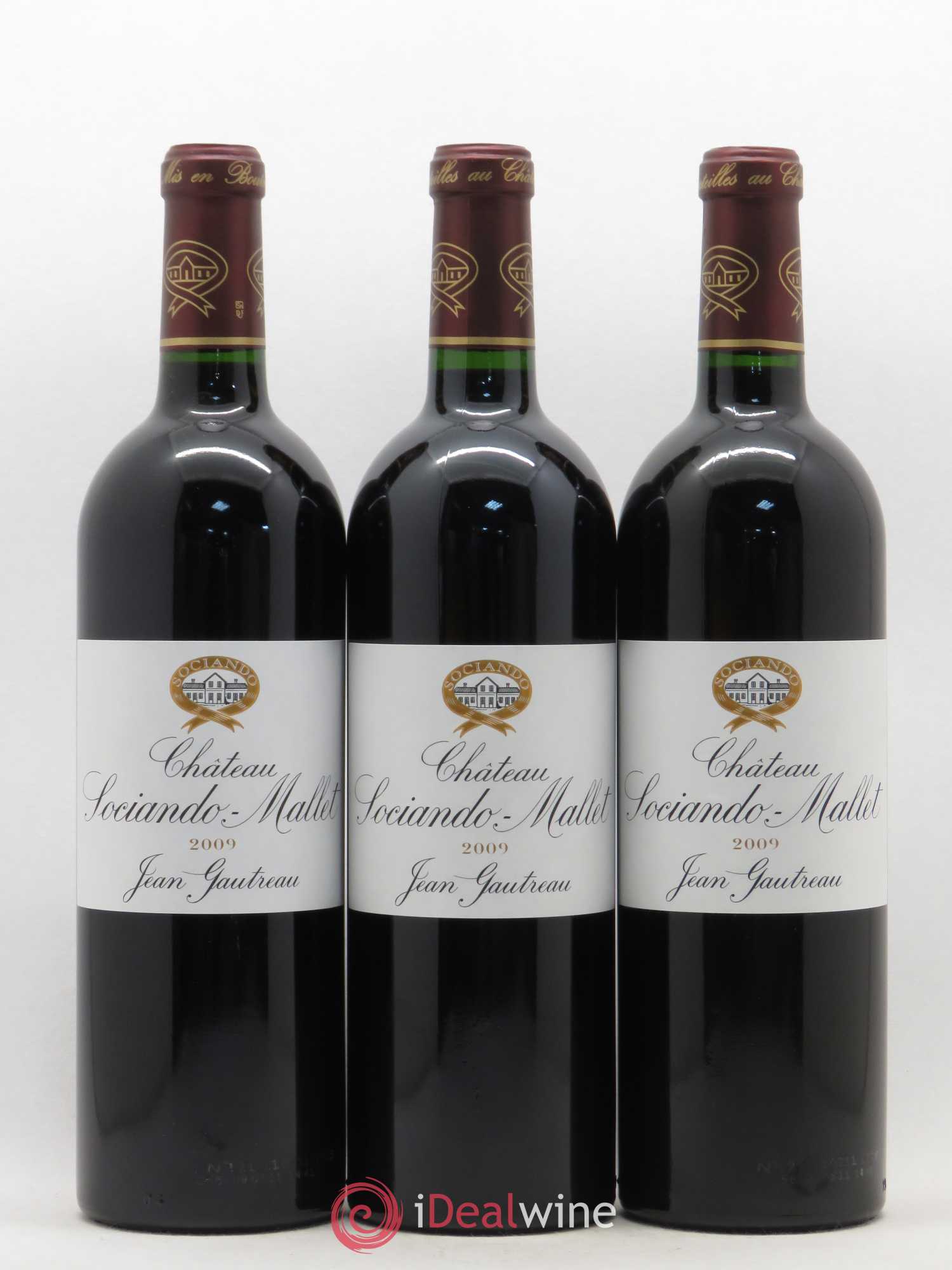 Château Sociando Mallet 2009 - Lot de 3 bouteilles - 0