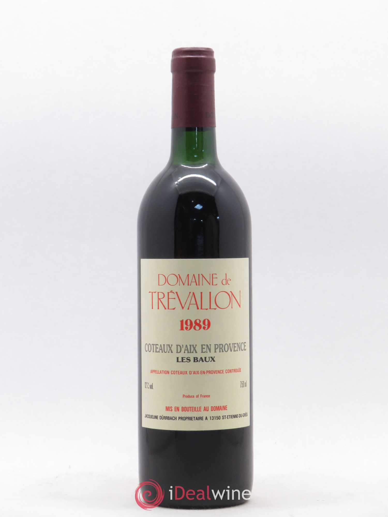 Coteaux d'Aix-en-Provence Trévallon (Domaine de) Eloi Dürrbach 1989 - Lot de 1 bouteille - 0