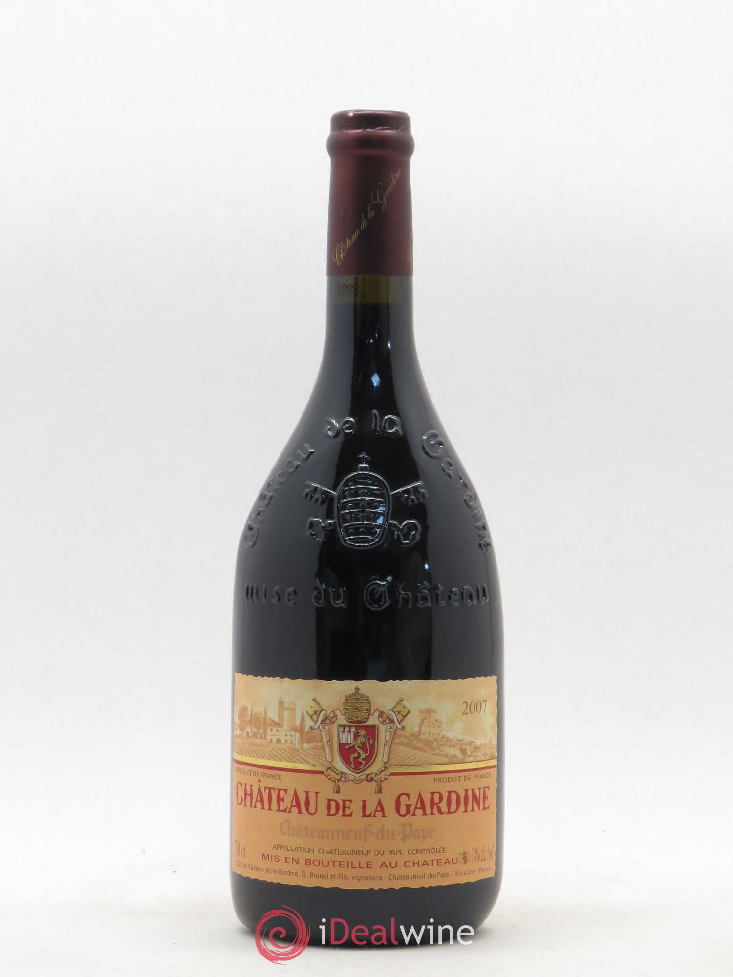 Châteauneuf-du-Pape Château de La Gardine Famille Brunel 2007 - Lot de 1 bouteille - 0