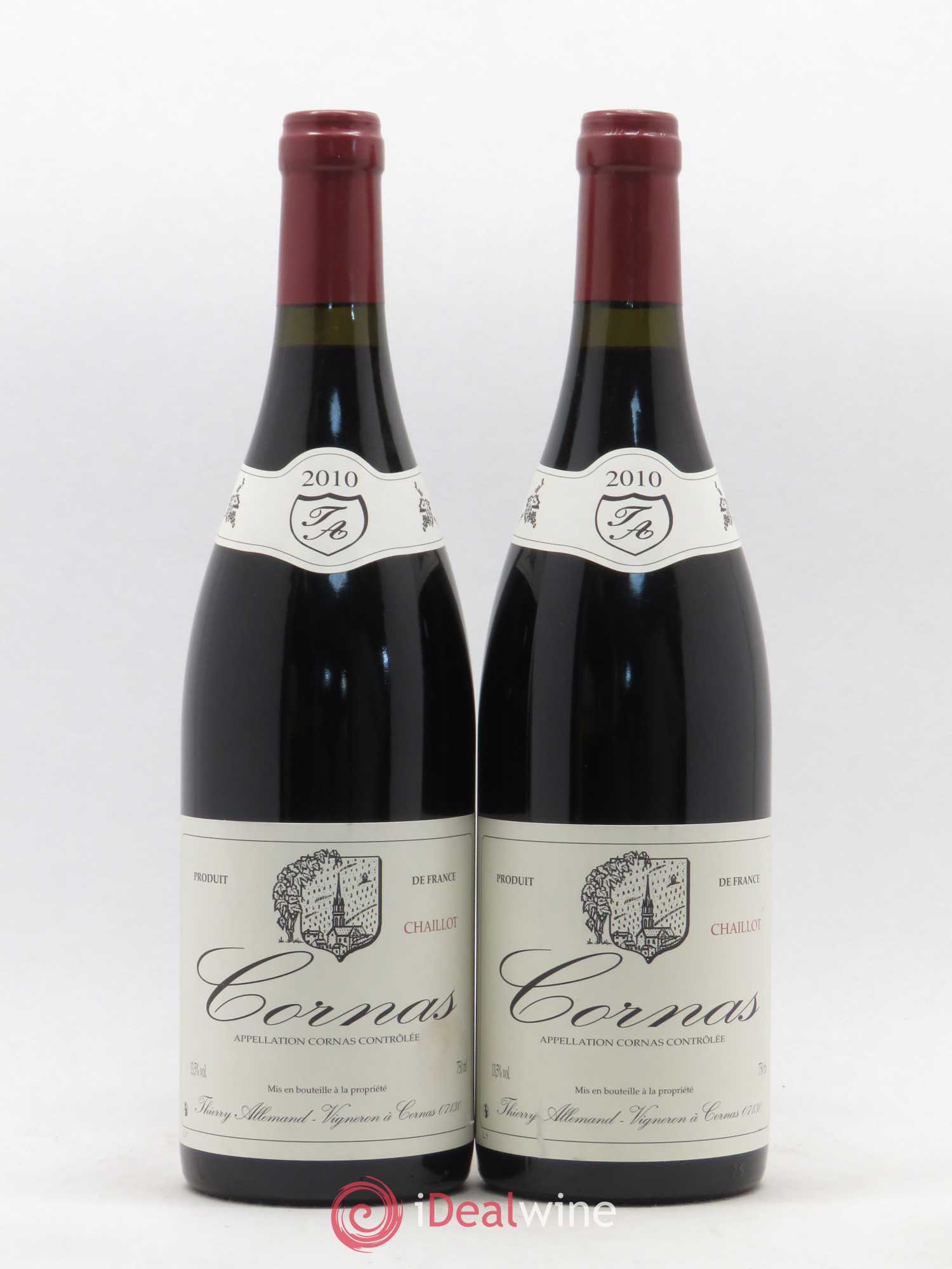 Cornas Chaillot Thierry Allemand 2010 - Lot de 2 bouteilles - 0