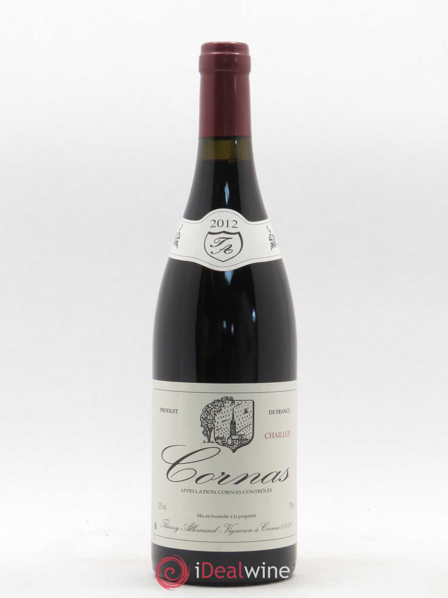 Cornas Chaillot Thierry Allemand 2012 - Lot de 1 bouteille - 0