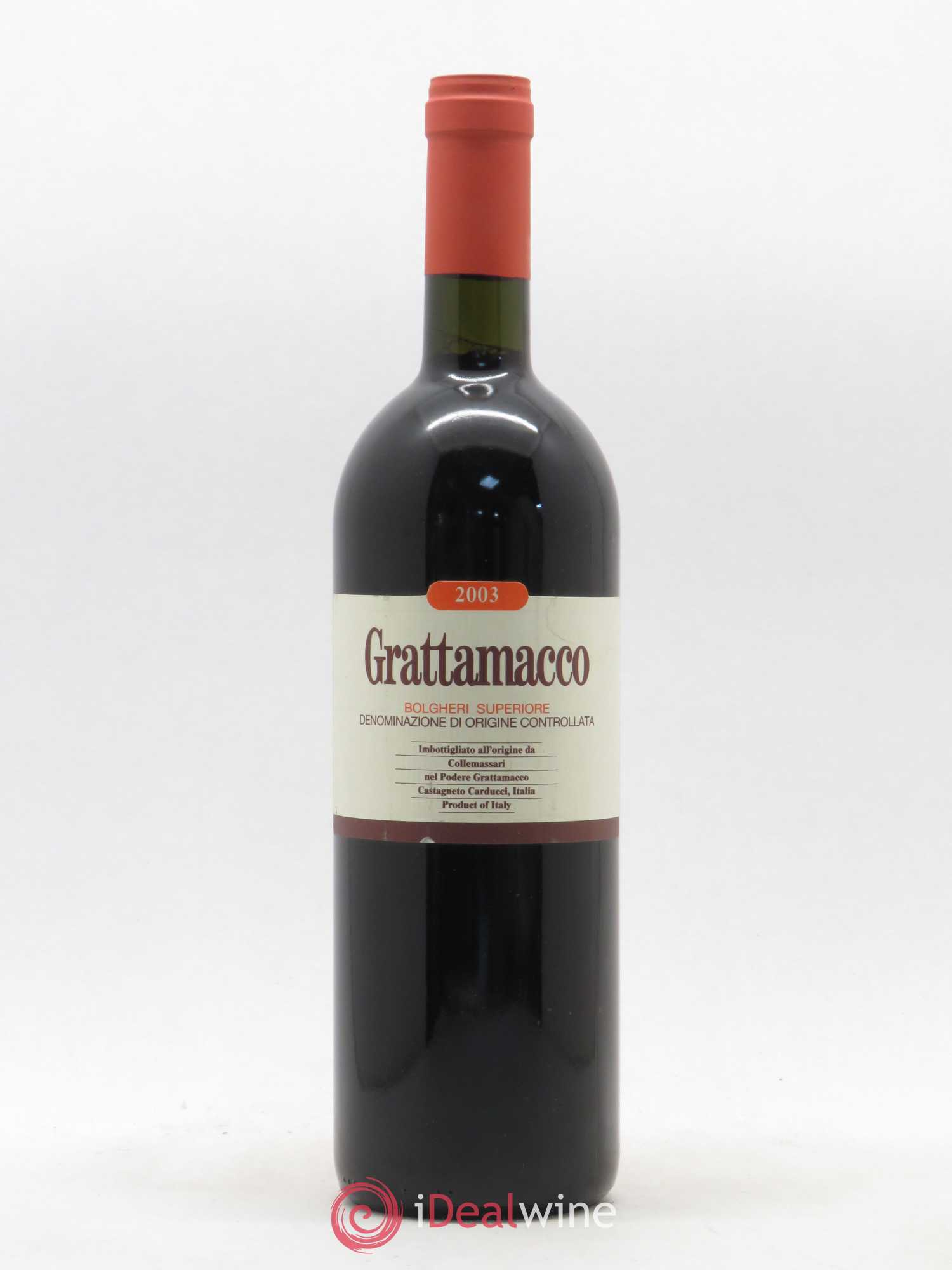 Bolgheri Grattamacco DOC 2003 - Lot de 1 bouteille - 0