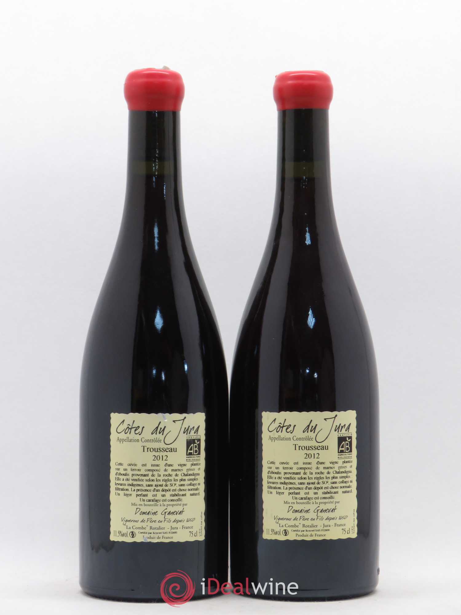 Côtes du Jura Plein Sud Jean-François Ganevat (Domaine) 2012 - Lot de 2 bouteilles - 1
