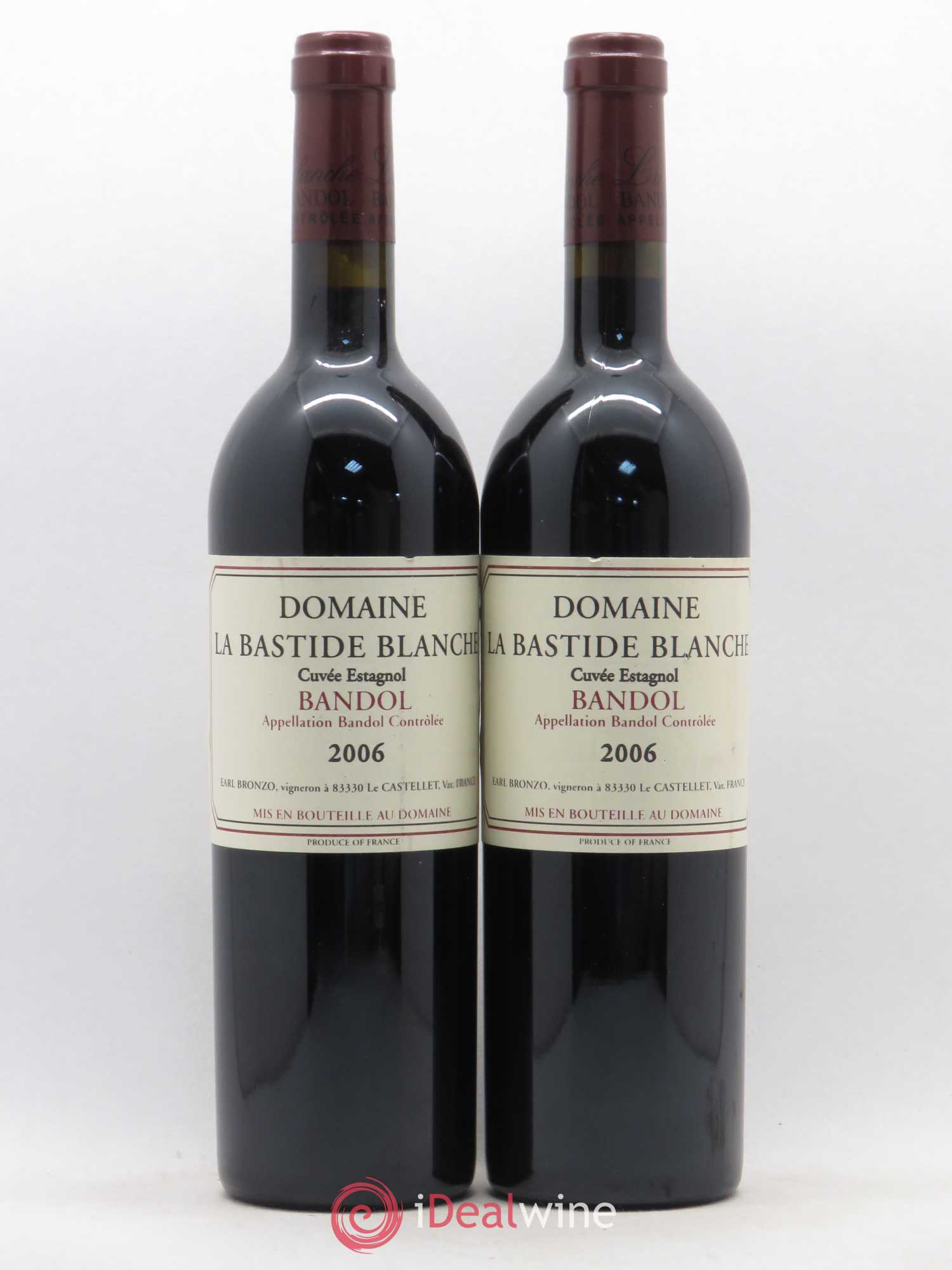 Bandol La Bastide Blanche Famille Bronzo Cuvée Estagnol 2006 - Lot de 5 bouteilles - 2