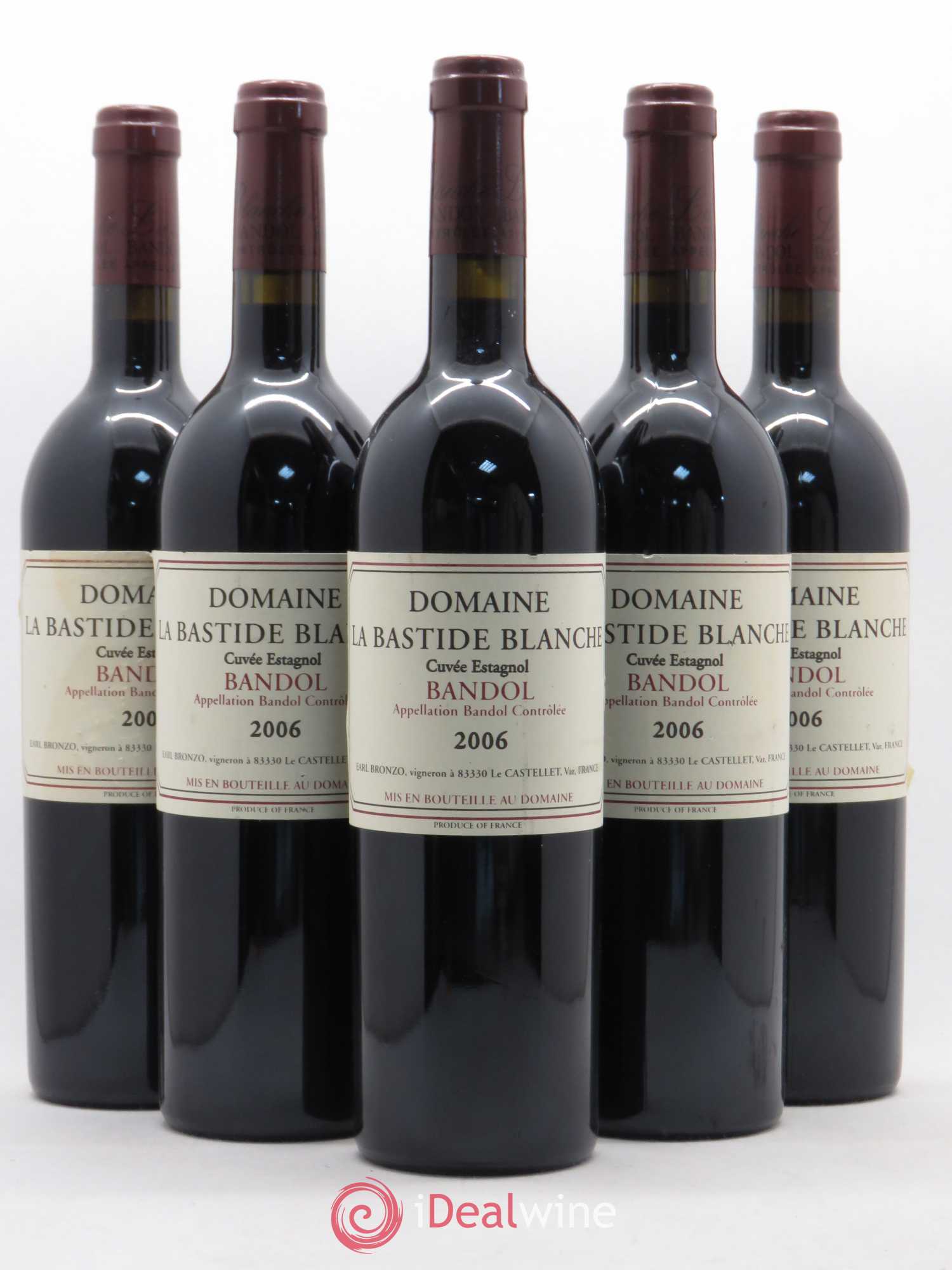Bandol La Bastide Blanche Famille Bronzo Cuvée Estagnol 2006 - Lot de 5 bouteilles - 0