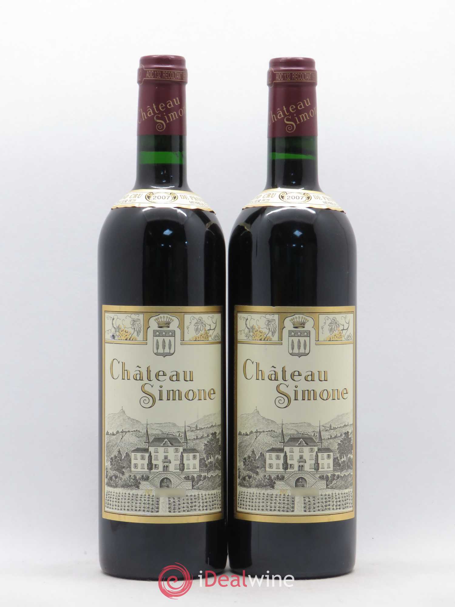 Palette Château Simone Famille Rougier 2007 - Posten von 2 Flaschen - 0