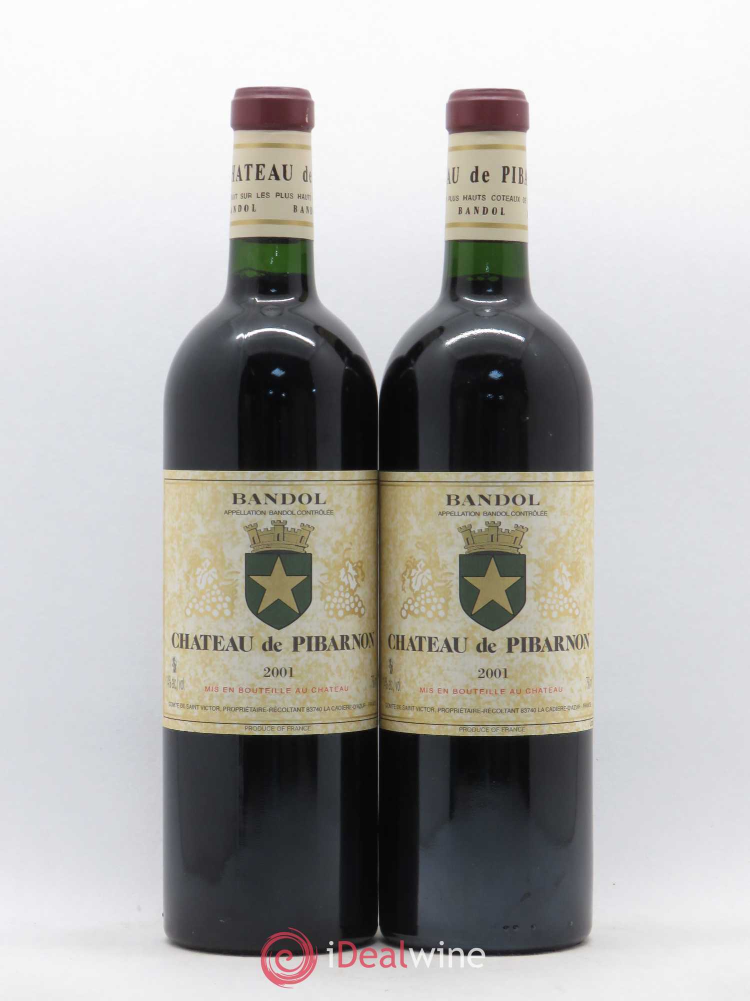 Bandol Château de Pibarnon Comte de Saint-Victor 2001 - Lot de 2 bouteilles - 0