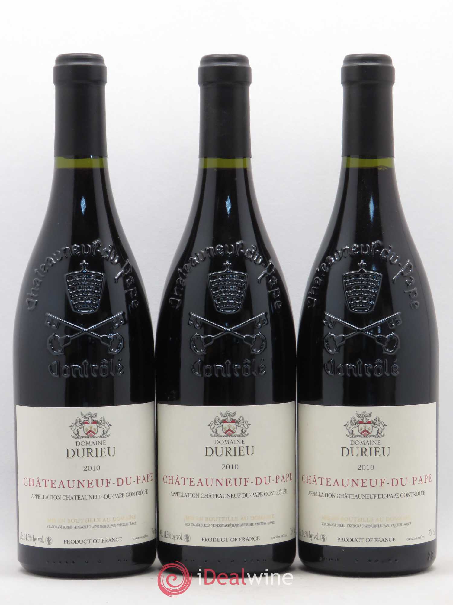 Châteauneuf-du-Pape Domaine Durieu 2010 - Lot de 3 bouteilles - 0