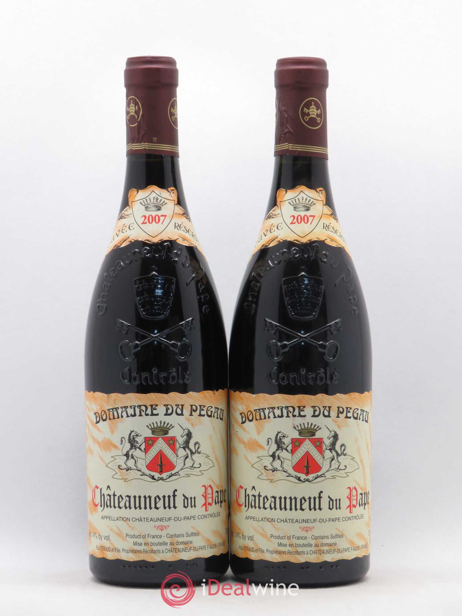 Châteauneuf-du-Pape Domaine du Pégau Cuvée Réservée Paul et Laurence Féraud 2007 - Lot de 2 bouteilles - 0