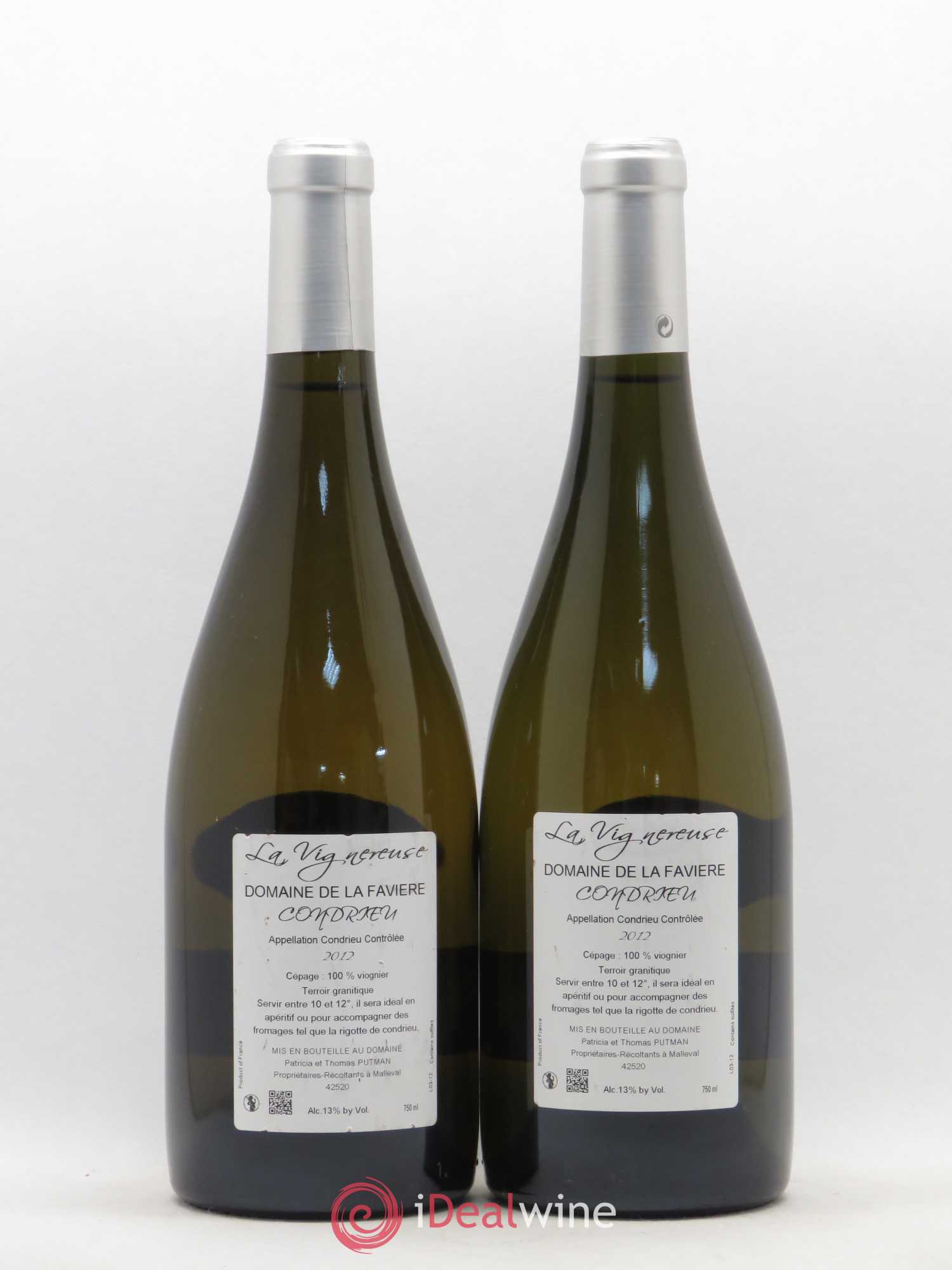 Condrieu La Vignereuse Domaine de La Favière 2012 - Posten von 2 Flaschen - 1
