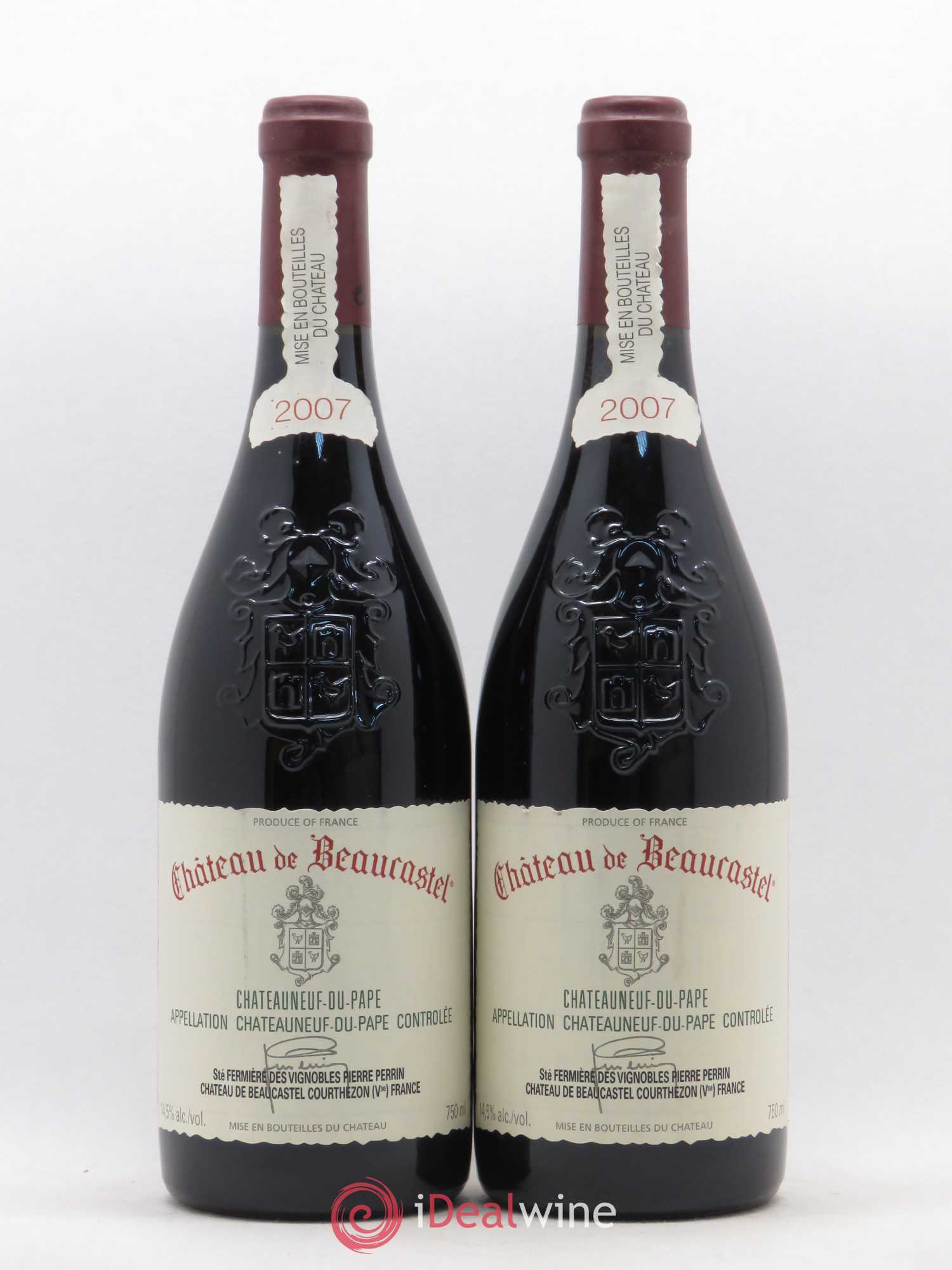 Châteauneuf-du-Pape Château de Beaucastel Famille Perrin 2007 - Lot de 2 bouteilles - 0