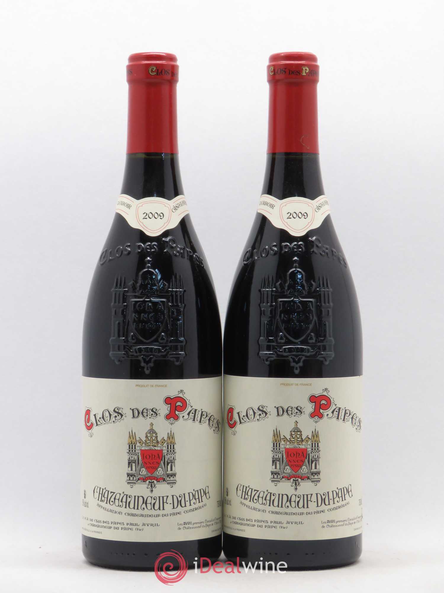 Châteauneuf-du-Pape Clos des Papes - Paul Avril 2009 - Lot de 2 bouteilles - 0