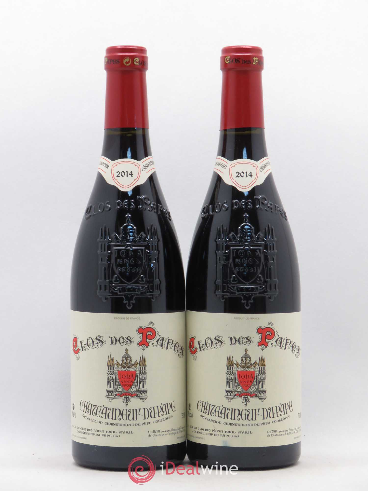 Châteauneuf-du-Pape Clos des Papes - Paul Avril 2014 - Lot de 2 bouteilles - 0