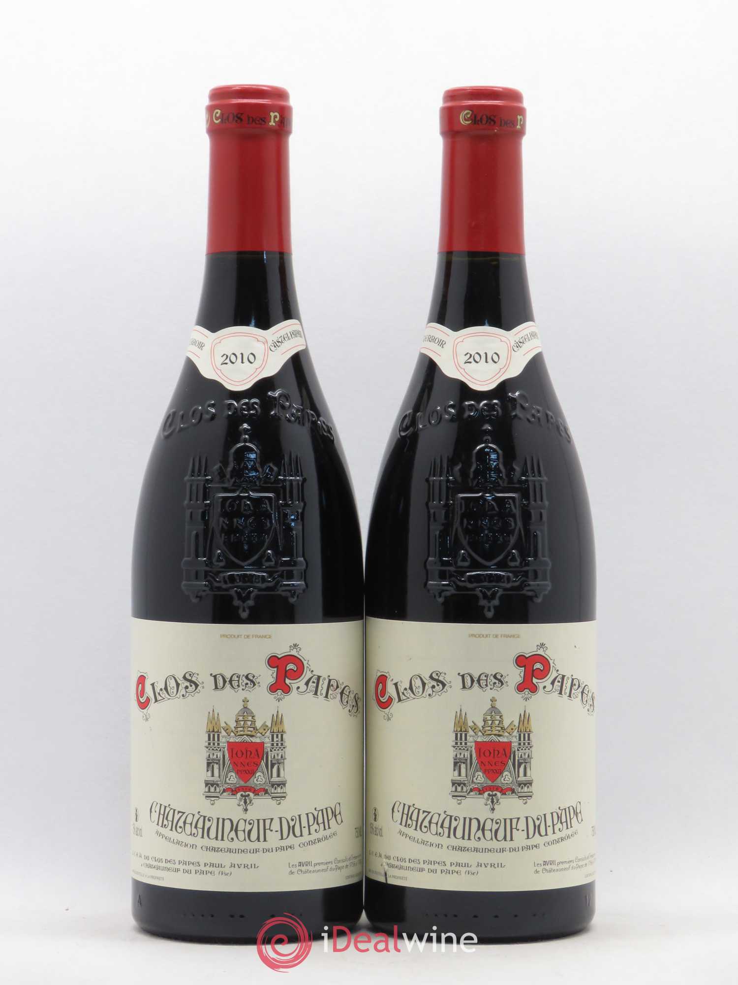 Châteauneuf-du-Pape Clos des Papes - Paul Avril 2010 - Lot de 2 bouteilles - 0