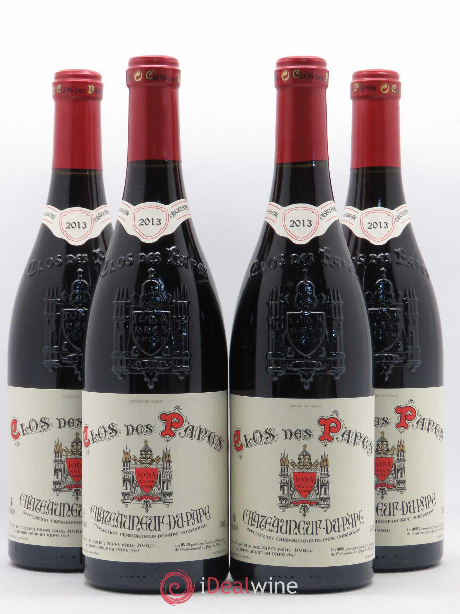 Châteauneuf-du-Pape Clos des Papes - Paul Avril 2013 - Lot de 4 bouteilles - 0