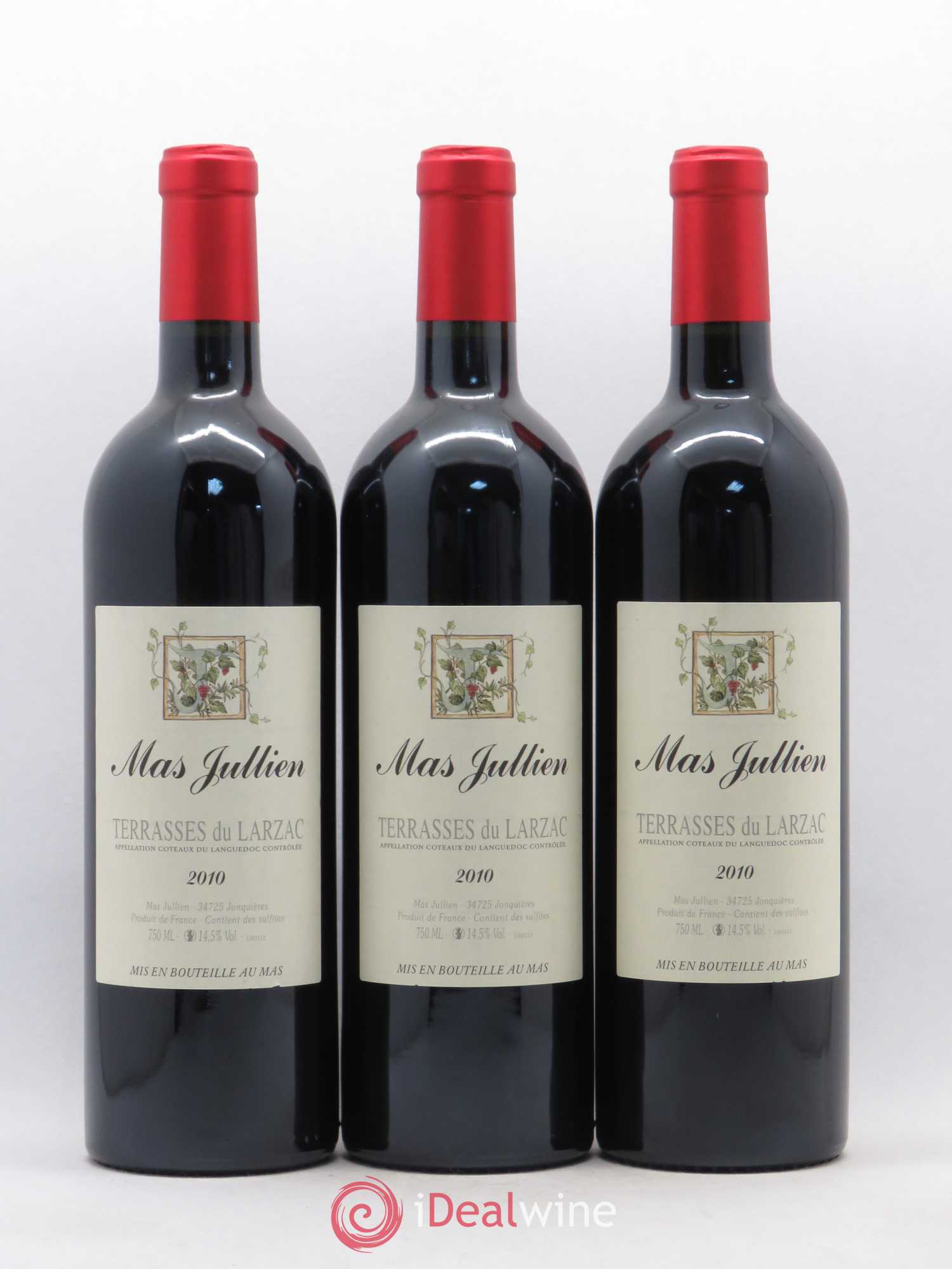 Terrasses du Larzac Mas Jullien Olivier Jullien 2010 - Lot de 3 bouteilles - 0