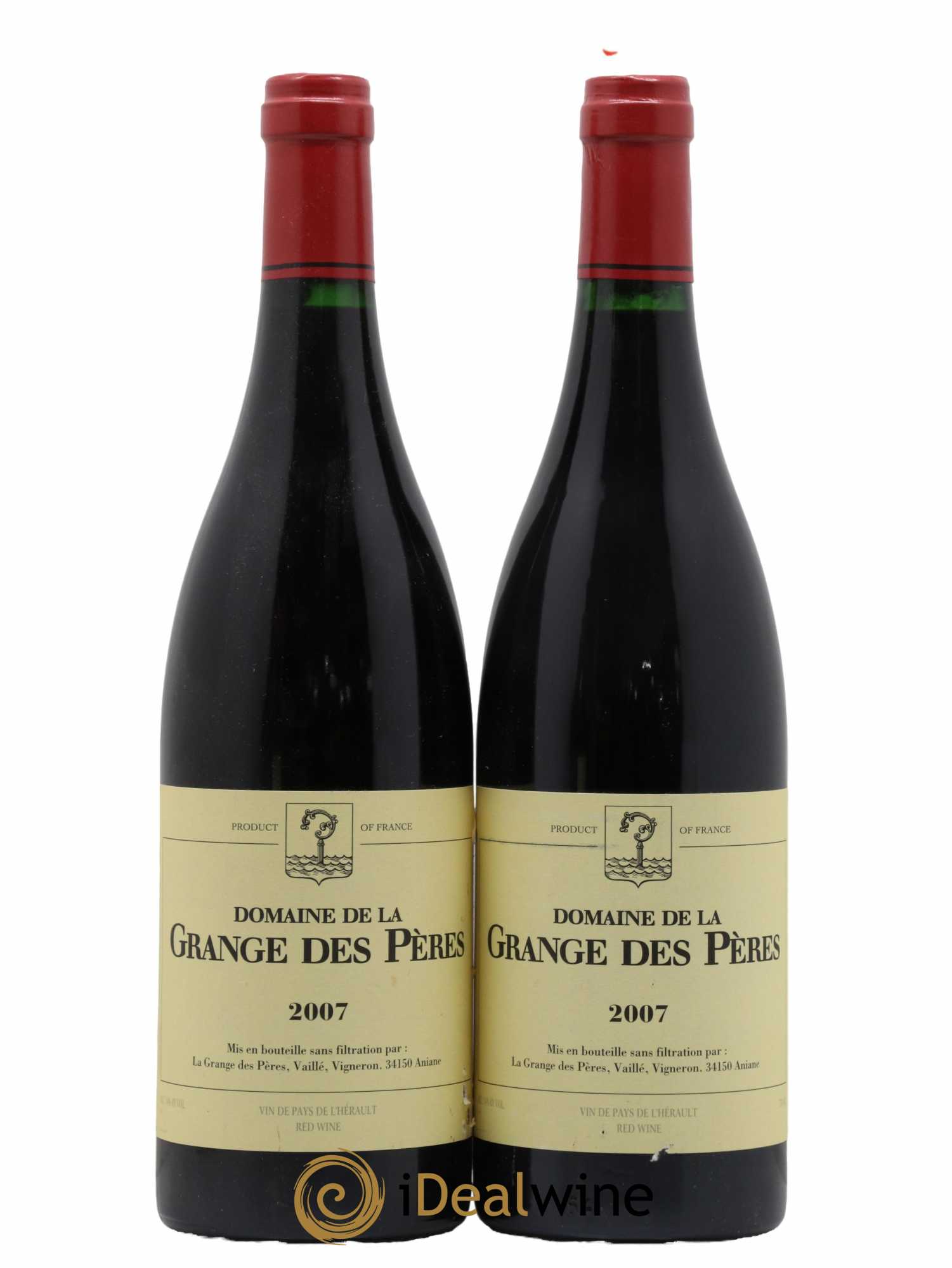 Pays d'Hérault Grange des Pères Laurent Vaillé 2007 - Lot de 2 bouteilles - 0